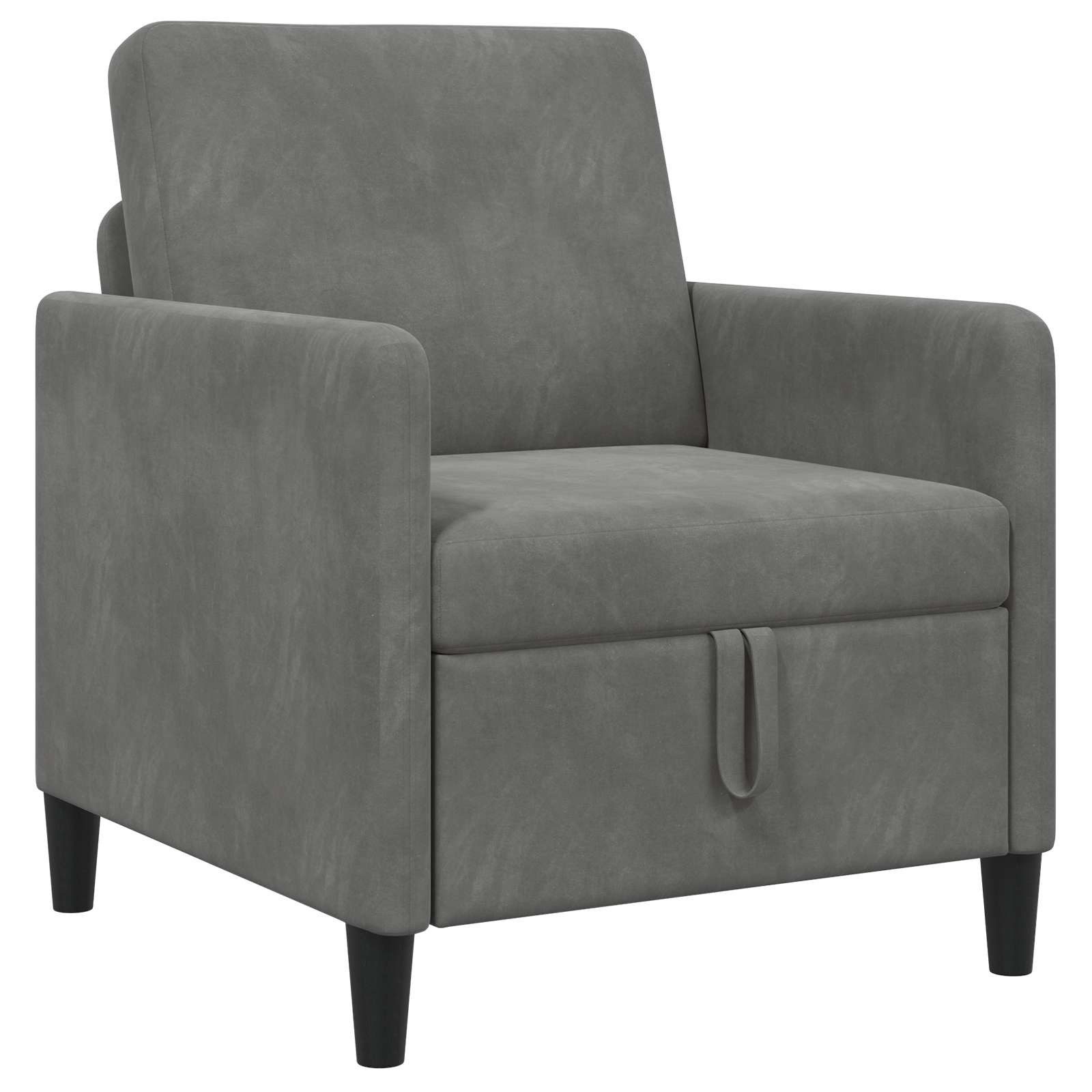 vidaXL Sofa Sofa mit Stauraum Dunkelgrau 72 x 78 x 87 cm Polyester, 1 Teile
