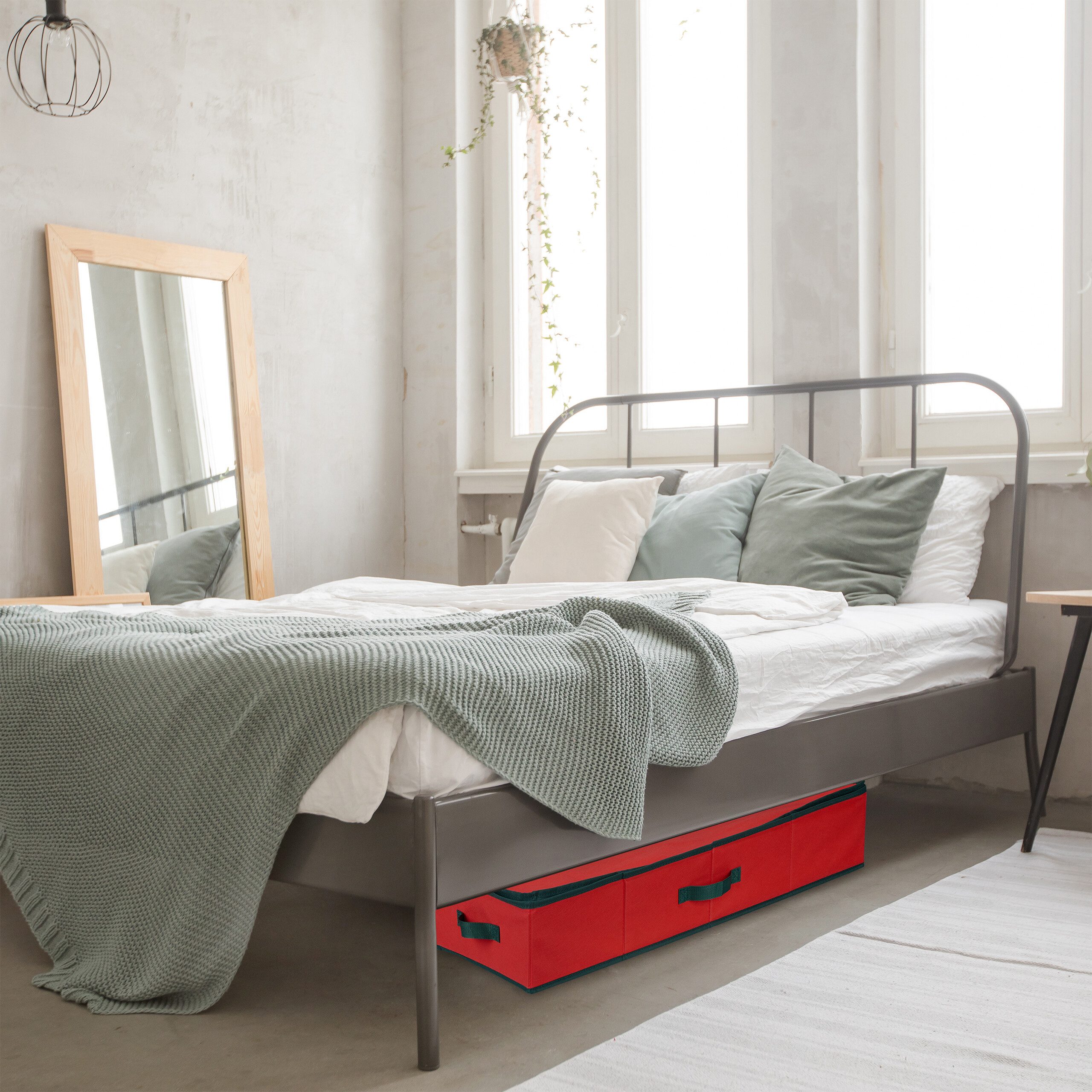 relaxdays Aufbewahrungsbox Rote Geschenkpapier Aufbewahrungsbox günstig online kaufen