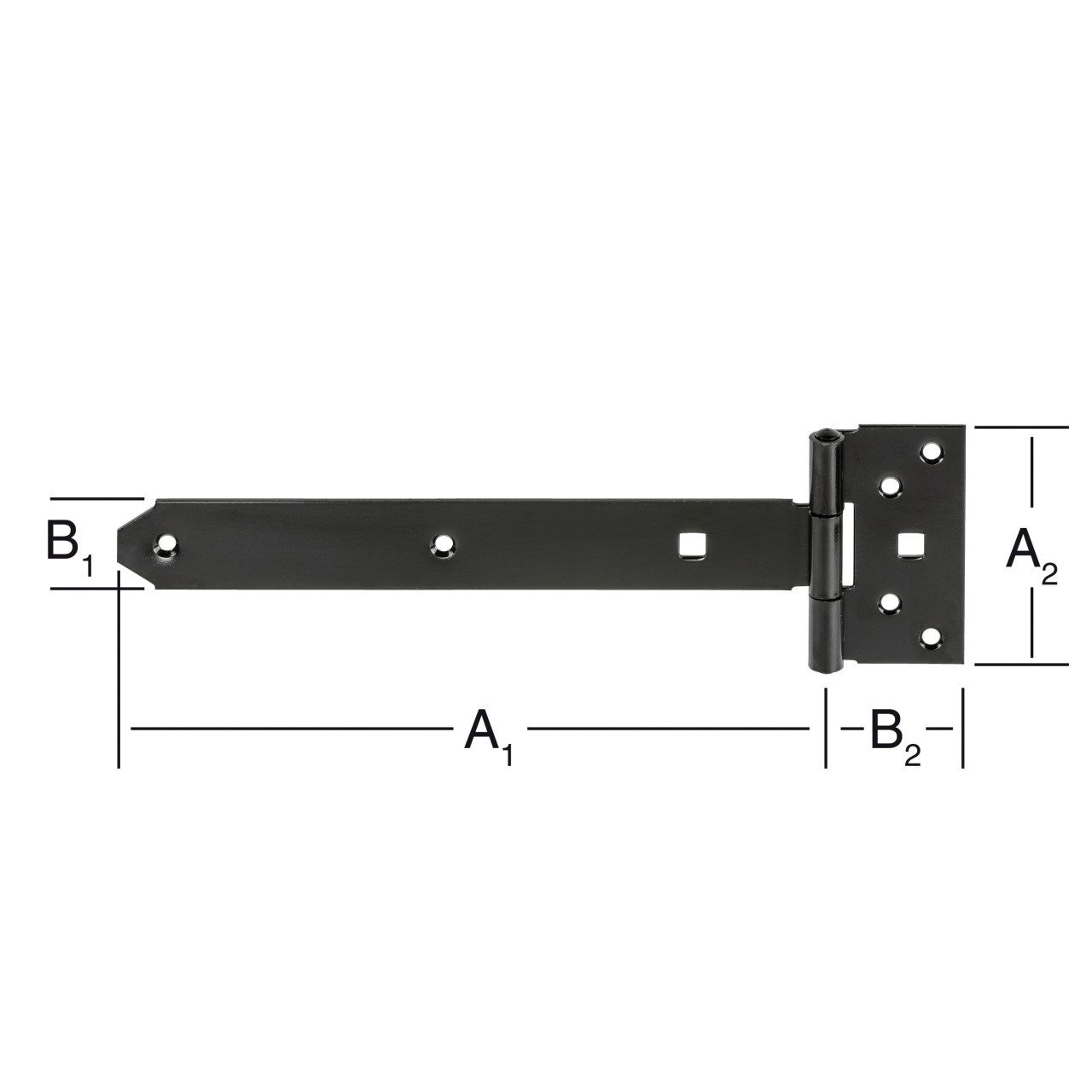 Vormann WC-Deckel-Scharnier Vormann Kreuzgehänge leicht schwarz 250/90 x 33/50