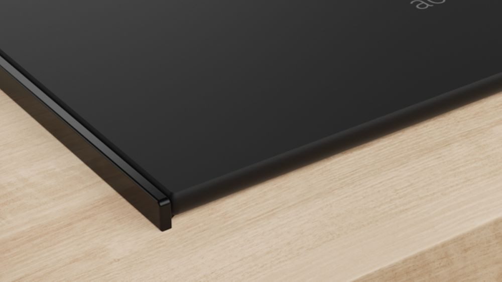 BOSCH Kochfeld mit Dunstabzug Serie 8 PXX89BD56E, Rahmen: accent line Lisenen-Design, Carbon Black