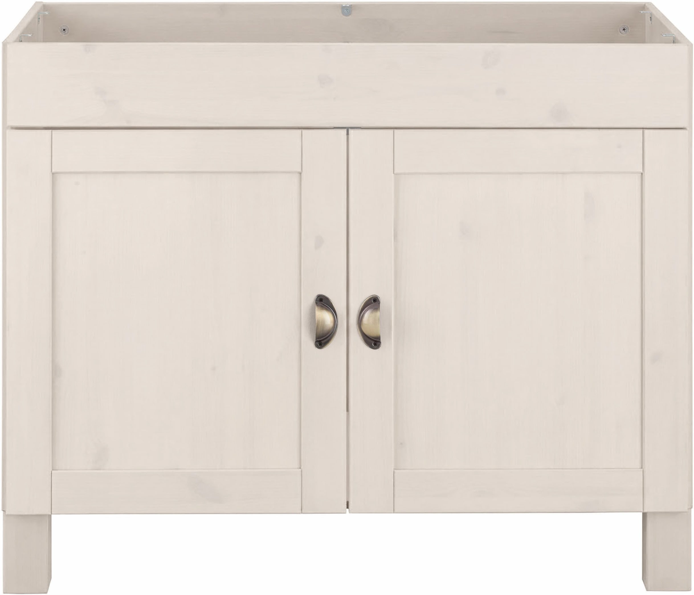 Home affaire Spülenschrank Oslo 100 cm breit, inklusive Einbauspüle aus Edelstahl, aus Kiefer – Bild 3 von 5