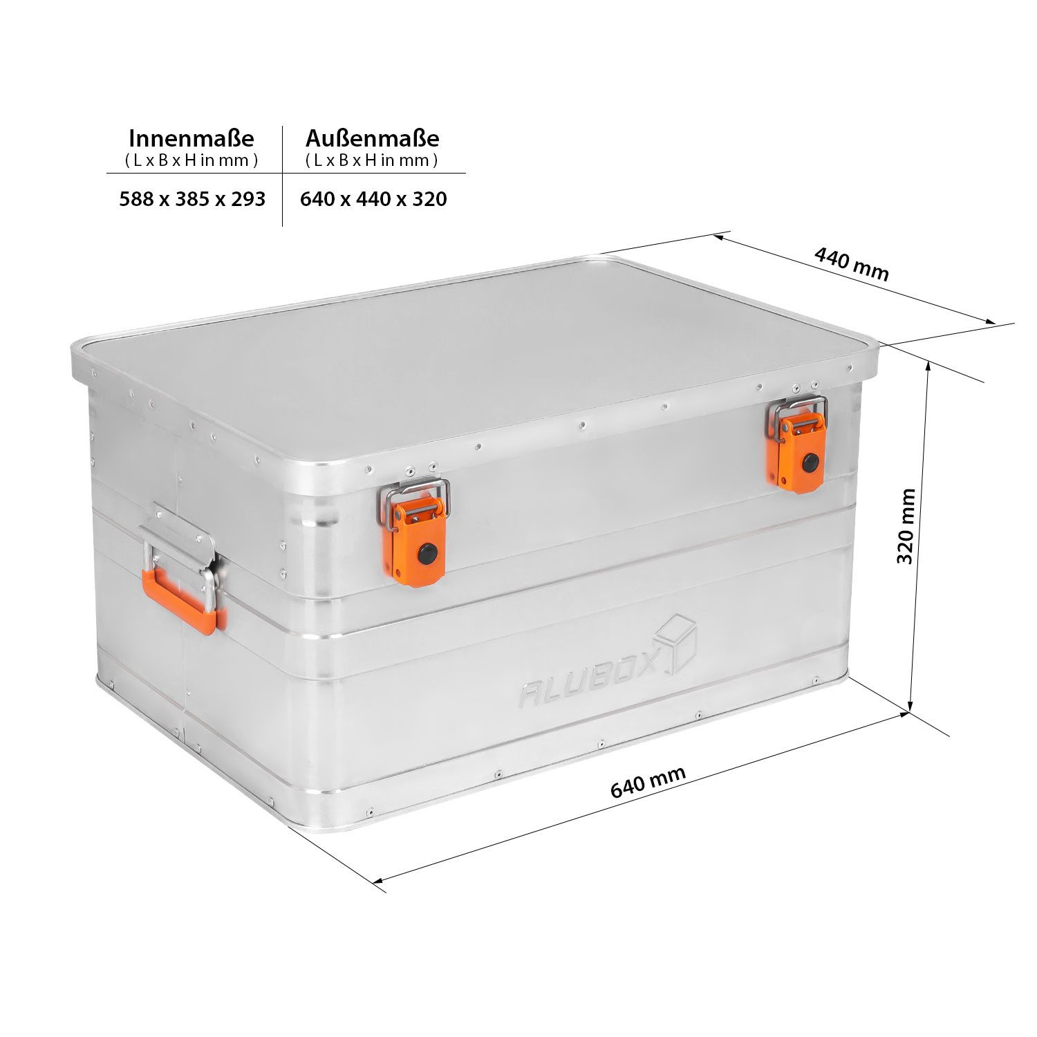 Thumbnail - ALUBOX Aufbewahrungsbox mit Deckel Büro- und Archivbox (70 Liter)