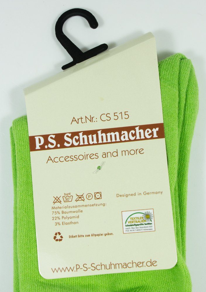 P.S. Schuhmacher Kniestrümpfe Trachten Kniestrümpfe mit Schleife für Damen, Hel