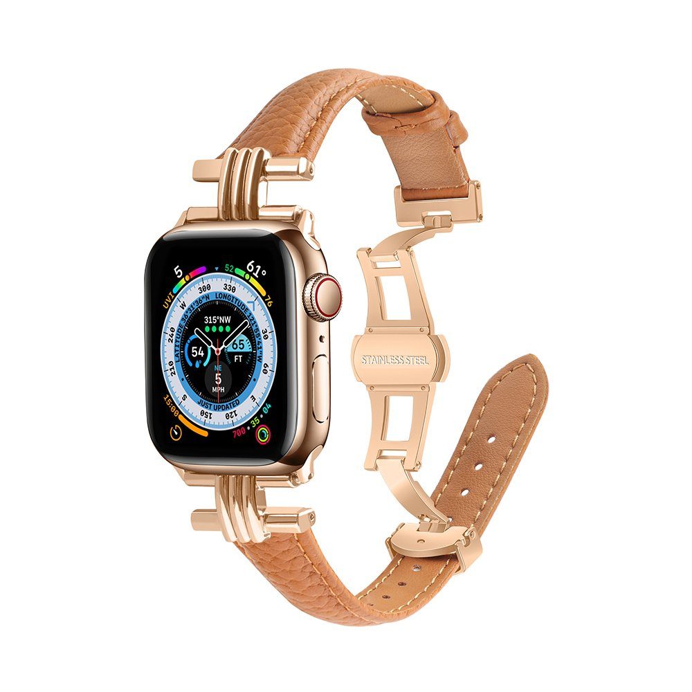 Watchfür Apple iWatch Lederarmband Ultra FELIXLEO mit Series Uhrenarmband Armband