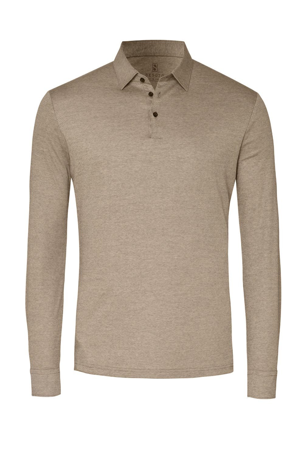 DESOTO Langarm-Poloshirt Jerseypolo Essential Kent langarm Flexibler Stretch – Bild 5 von 5