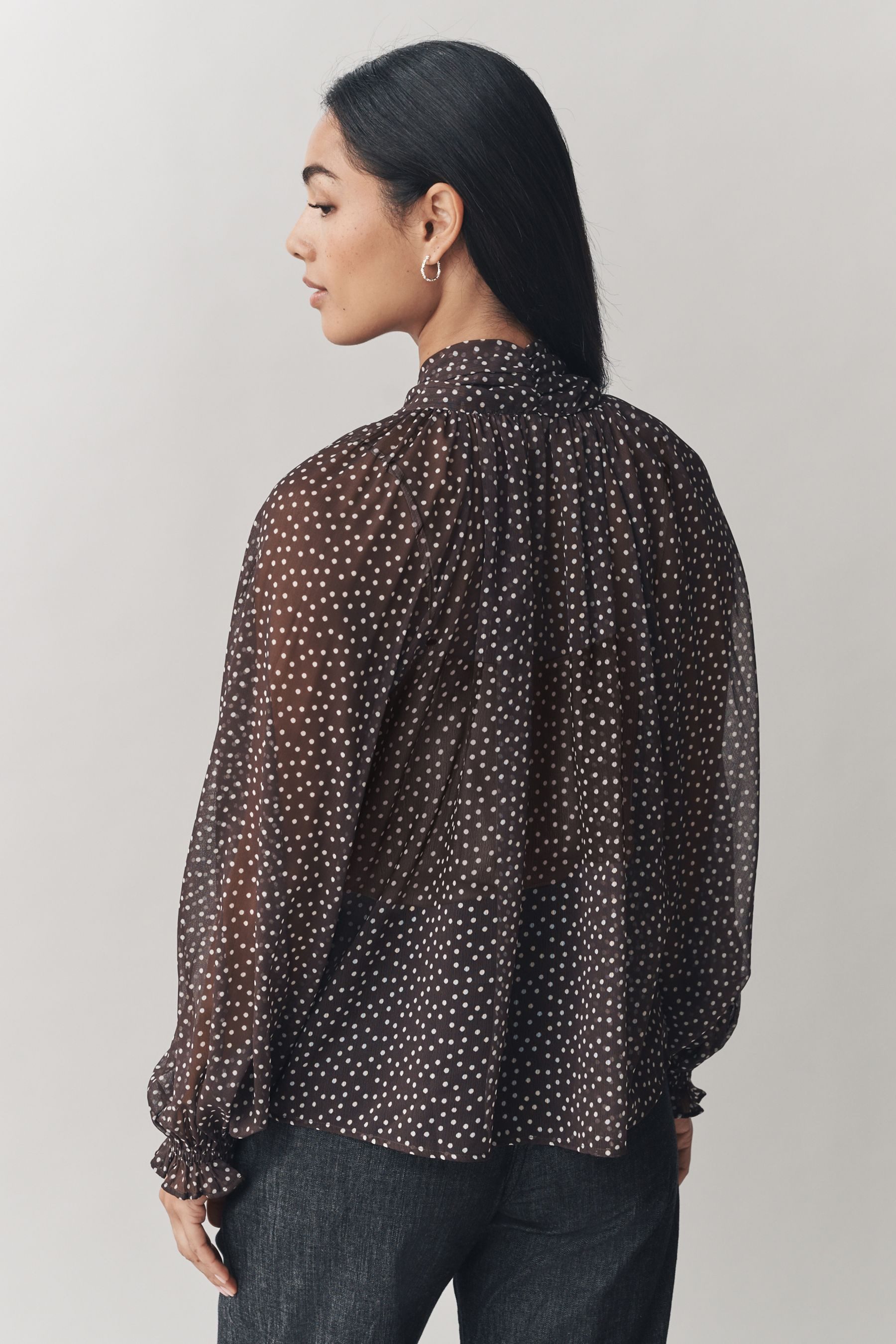 LAURA ASHLEY Chiffonbluse Laura Ashley Chiffonbluse mit Schleifendetail (1- günstig online kaufen