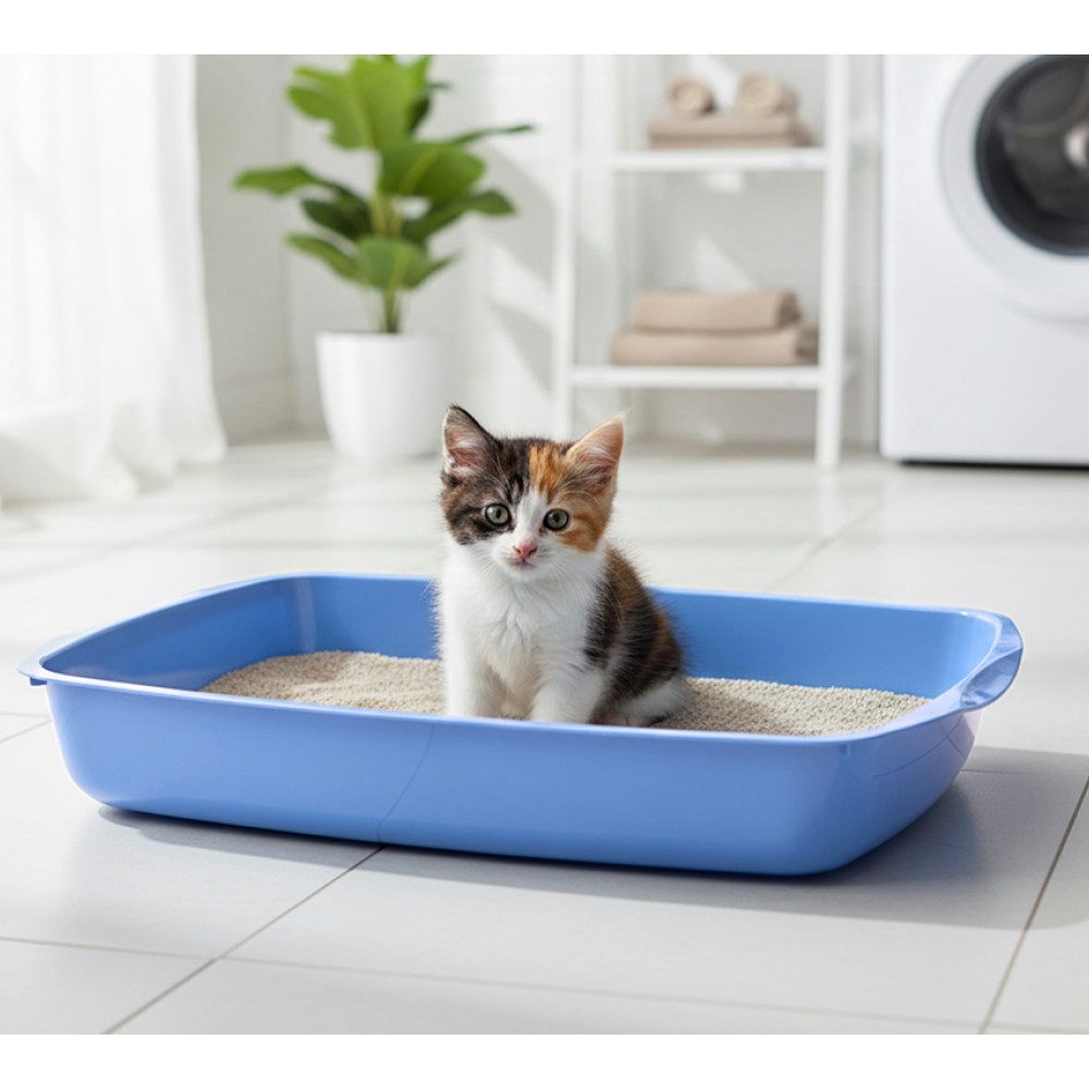 Savic Katzentoilette Savic Katzentoilette flach - blau/rosa