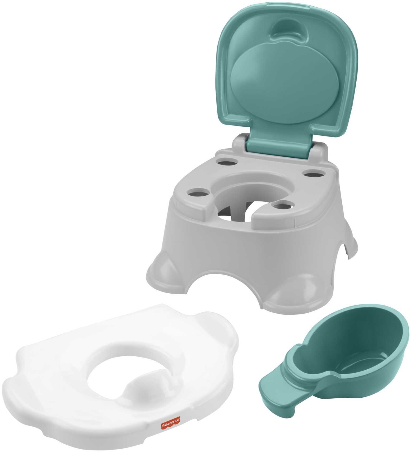 3in1, Trainingstoilettenring Fisher-Price® und Fußbank Töpfchen mit