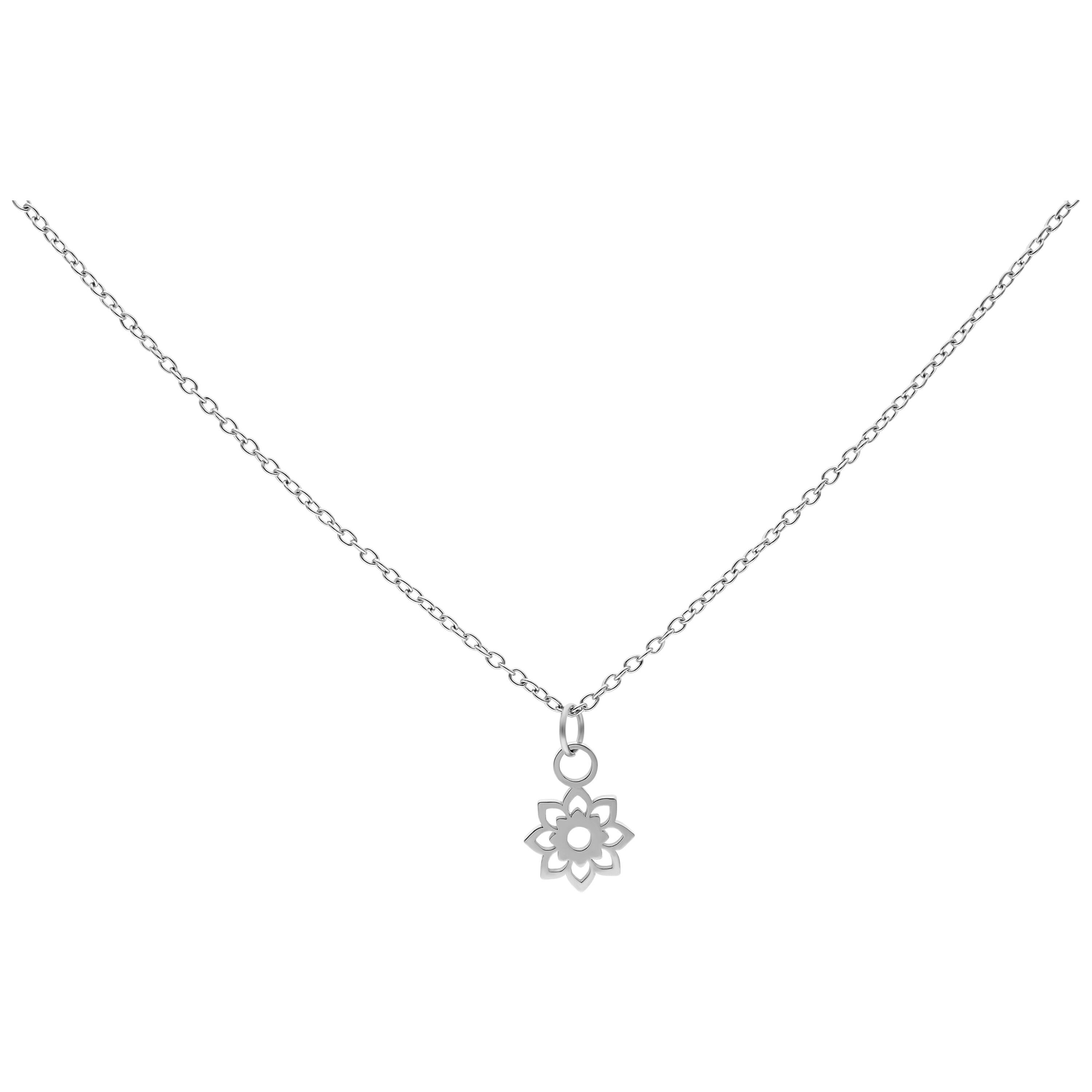 Wildcat Kette mit Anhänger Little Sunflower Kette - Silber, Chirurgenstahl 316L - wasserfest, langlebig, hautverträglich