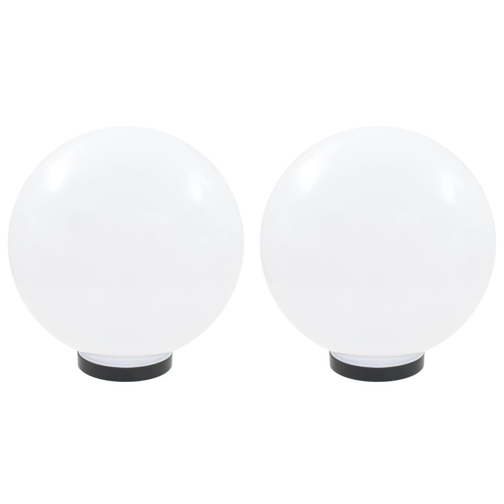 vidaXL LED Gartenleuchte LED-Gartenleuchten 2 Stk. Kugelförmig 30 cm PMMA