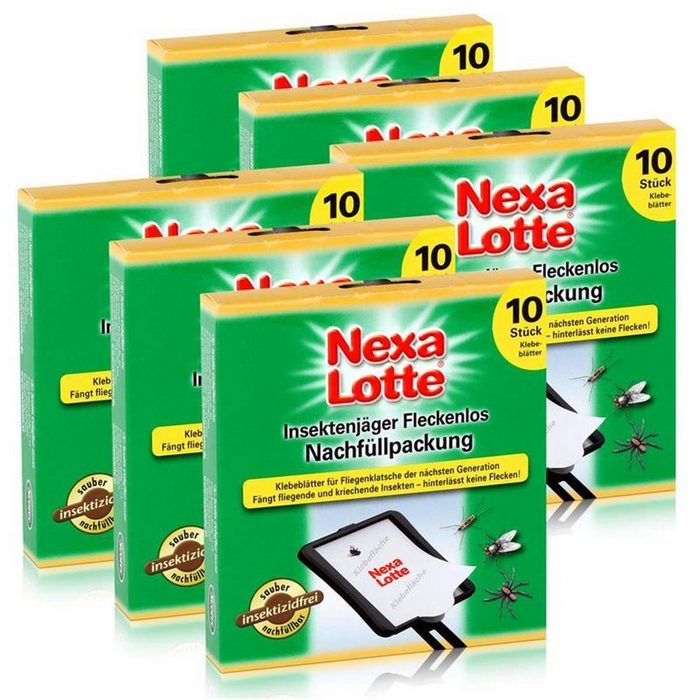 Nexa Lotte Insektenfalle Nexa Lotte Insektenjäger Fleckenlos Nachfüllpackung - 10 Klebeblätter