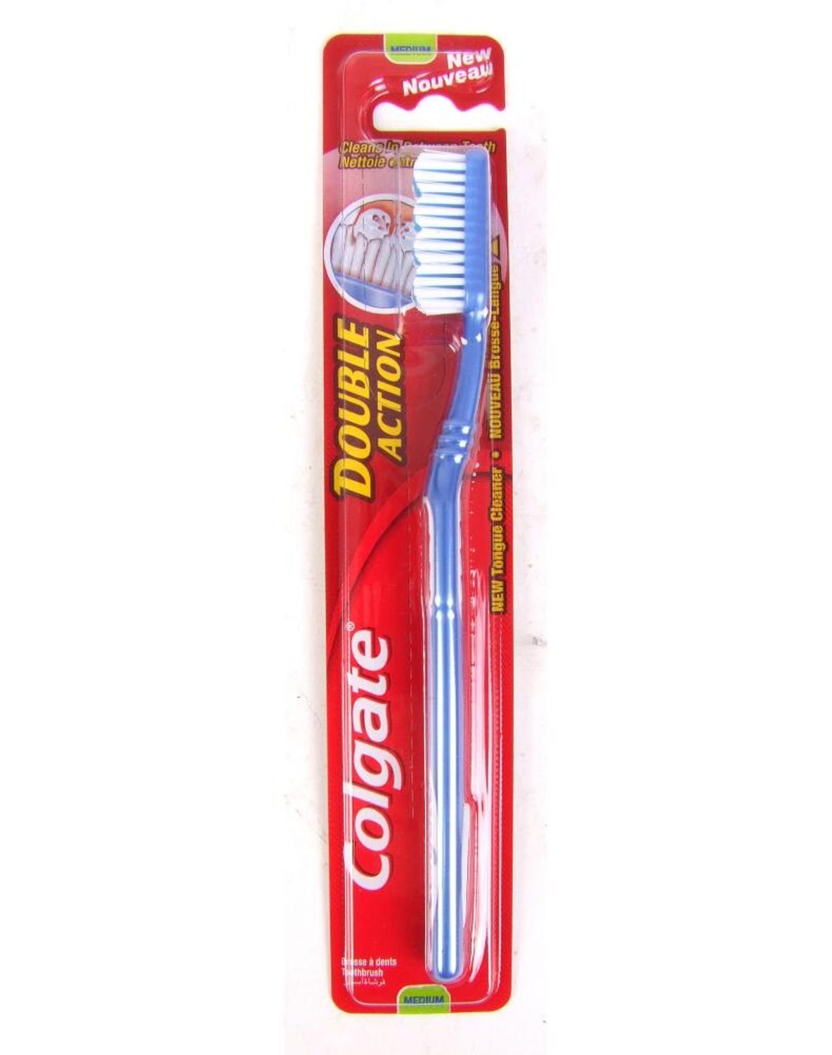 Colgate Zahnbürste 12x Colgate Zahnbürste Double Action Medium mit Zungenreiniger