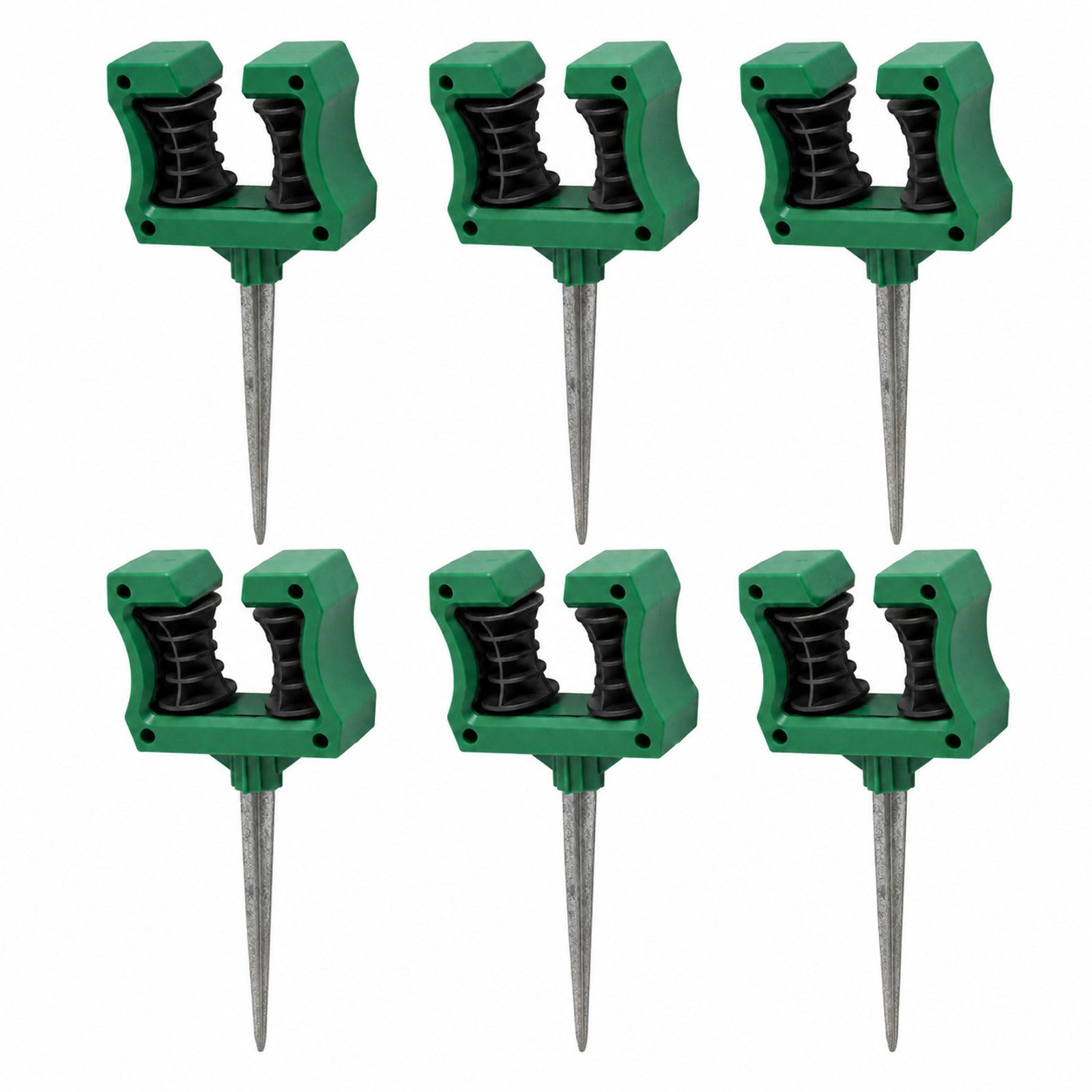 Grüner Jan Umlenkrolle 6er-Set Umlenkrollen für Gartenschlauch mit 2 Rollen und Erdspieß, (6 St)