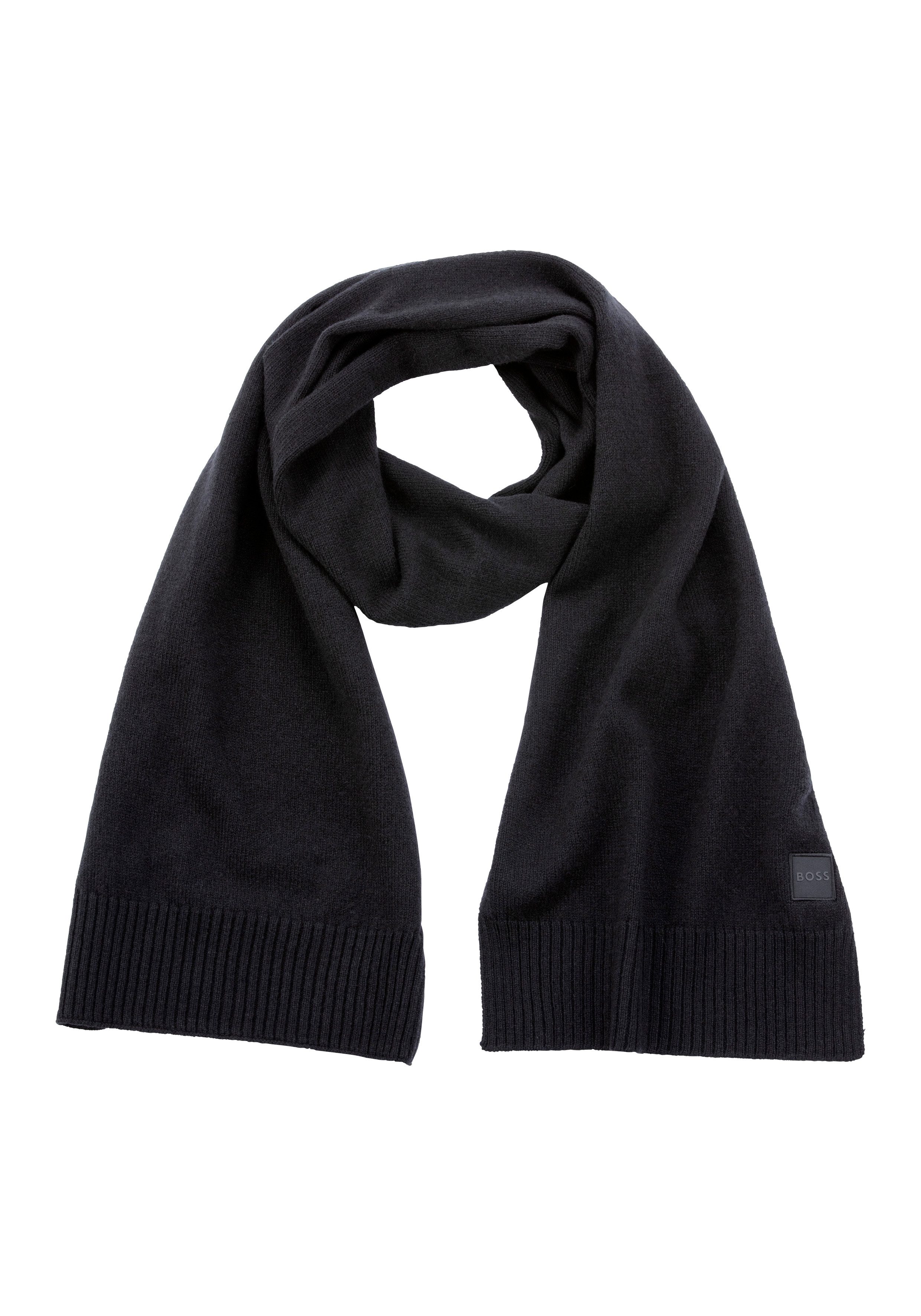 BOSS ORANGE Strickschal Akaio_R_Scarf, 50% Wolle Winterschal Wollschal Herb günstig online kaufen
