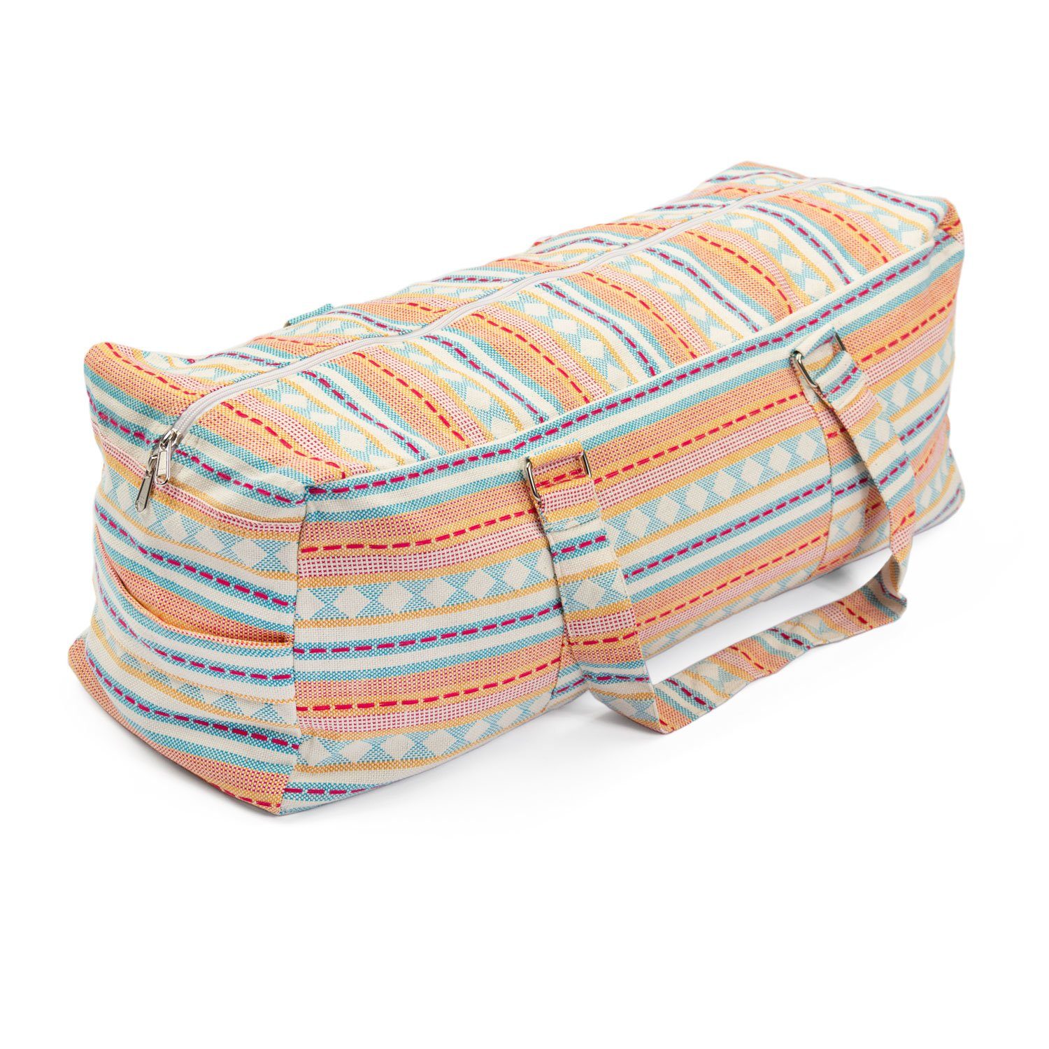 bodhi Yogatasche Yoga Kit Bag, ETHNO Collection, apricot-hellblau gemustert