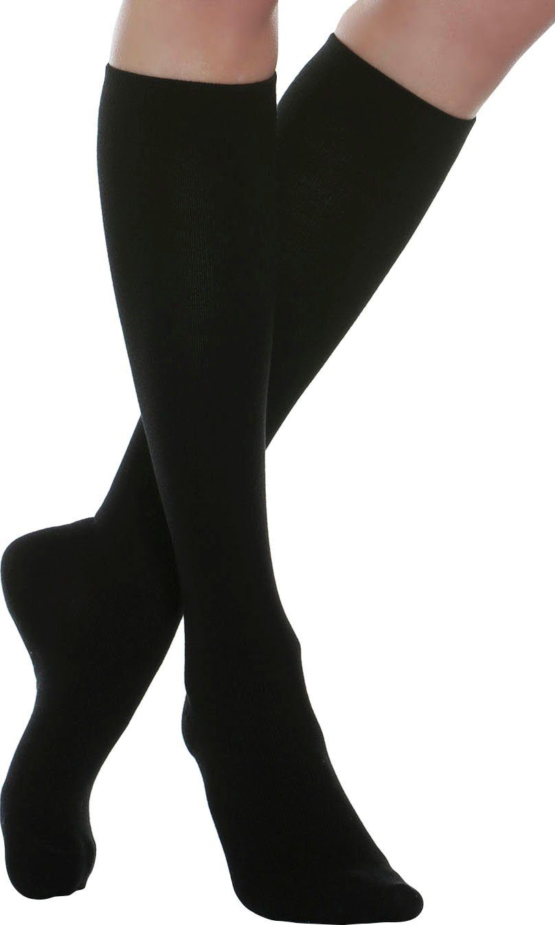 RELAXSAN Stützkniestrümpfe RelaxSan "Milk Cotton Extra Soft" Strumpf, Kl. I, 18-22 mmHg (1-Paar) sehr weich, anatomisch geformt, nahtlose Spitze, optimale Passform