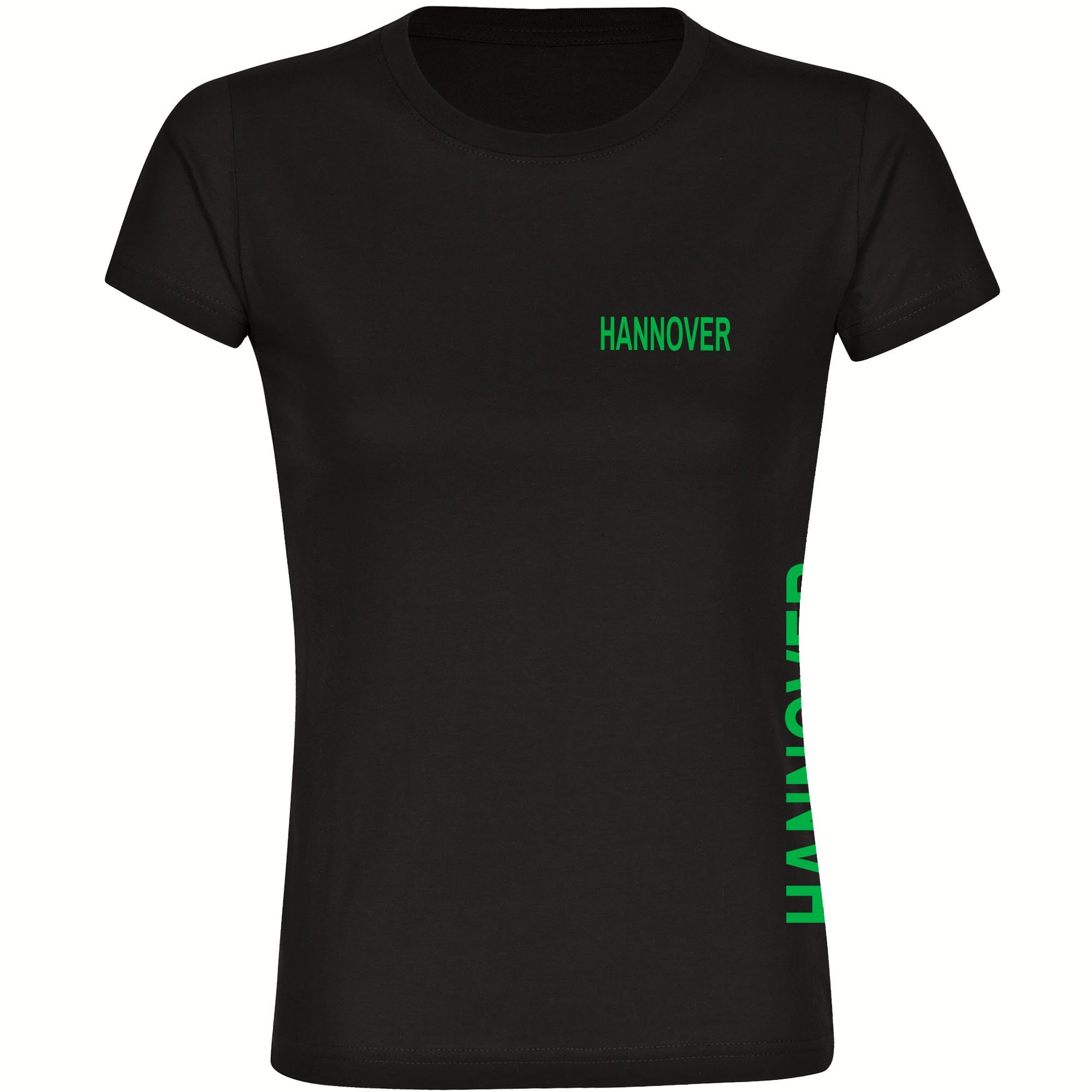 multifanshop T-Shirt Damen Hannover - Brust & Seite - Frauen
