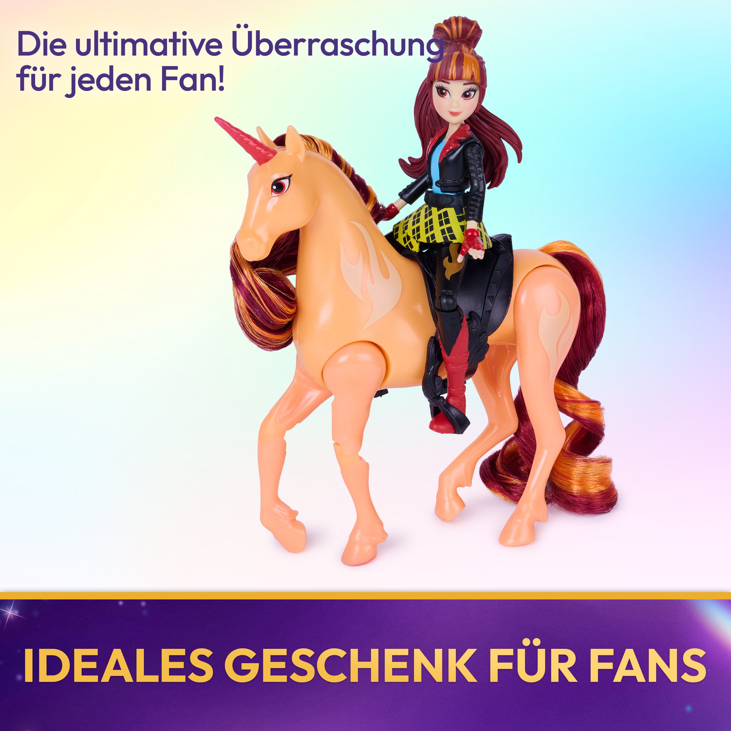 Spin Master Anziehpuppe Unicorn Academy - Cinders Lagerfeuer-Set – Bild 3 von 5
