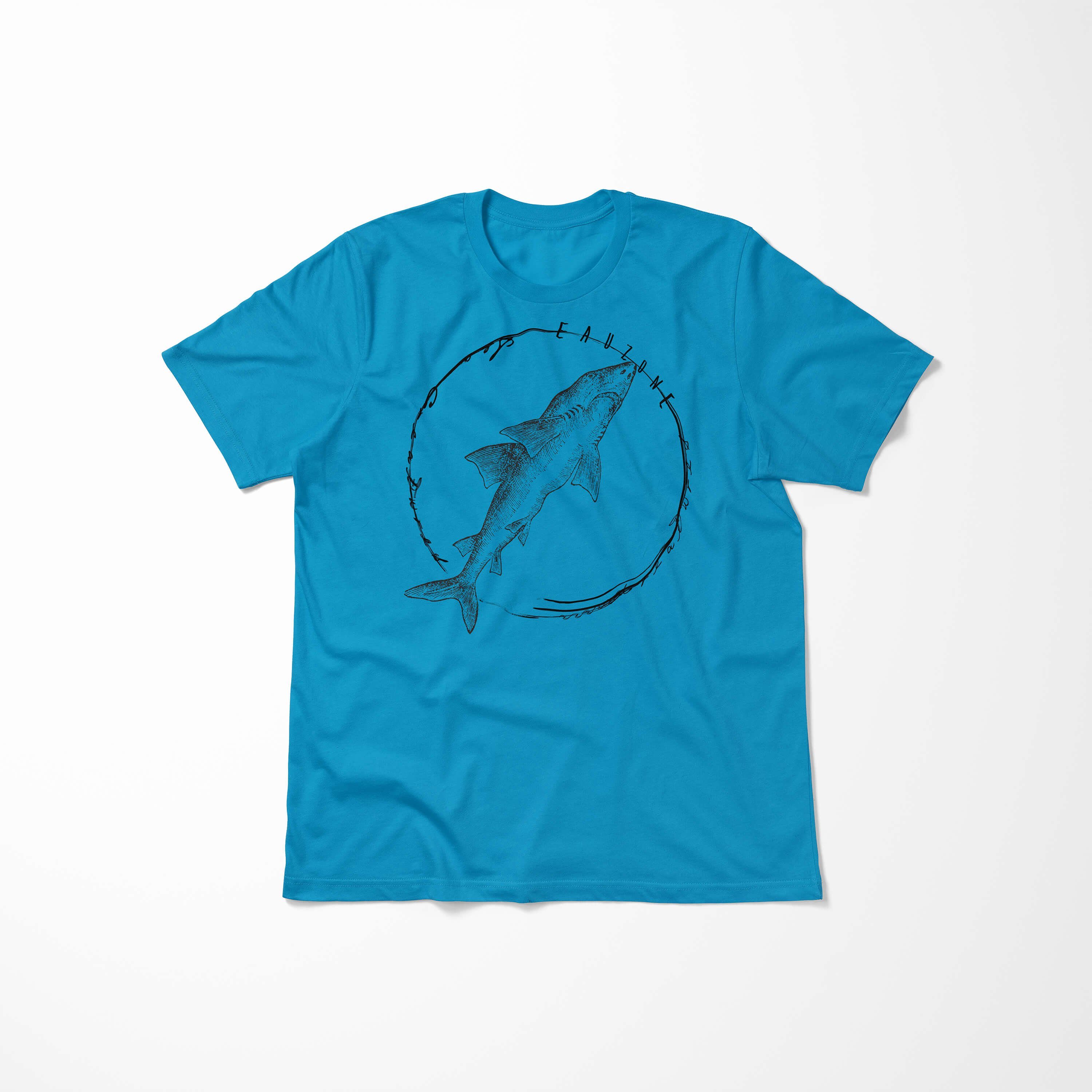Struktur Serie: Sea Schnitt / T-Shirt Sea Creatures, Atoll Art und Fische sportlicher - feine Sinus 095 Tiefsee T-Shirt