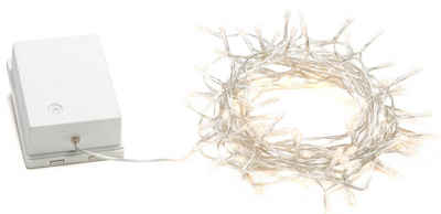 KONSTSMIDE LED-Lichterkette Weihnachtsdeko aussen, für den Außenbereich, 80 warmweiße Dioden, transparentes Kabel