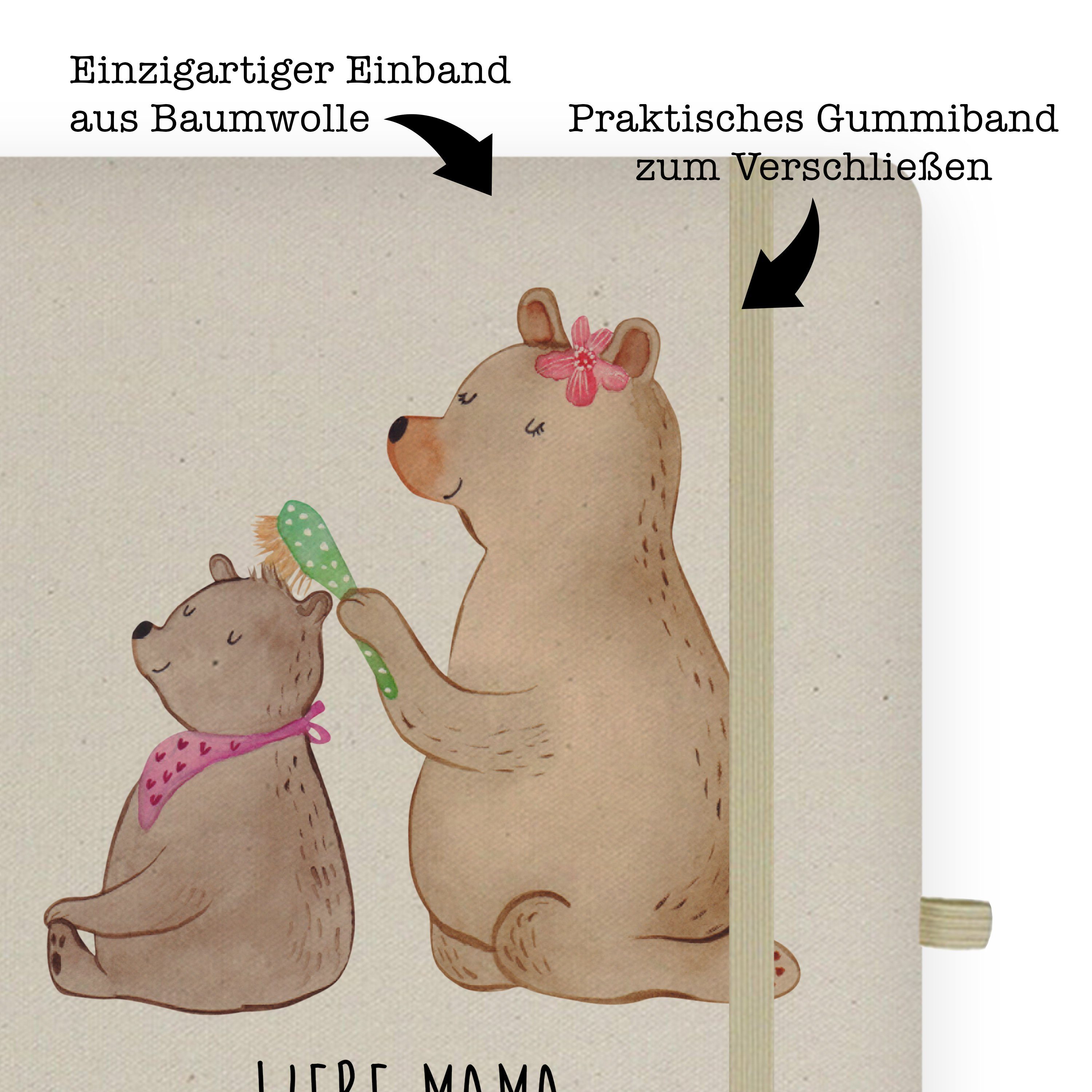 Haare Kind Notizblock, Panda Mr. Bär & Mama, mit kämmen & Mrs. Geschenk, Transparent - - Mrs. Notizbuch Panda Mr.
