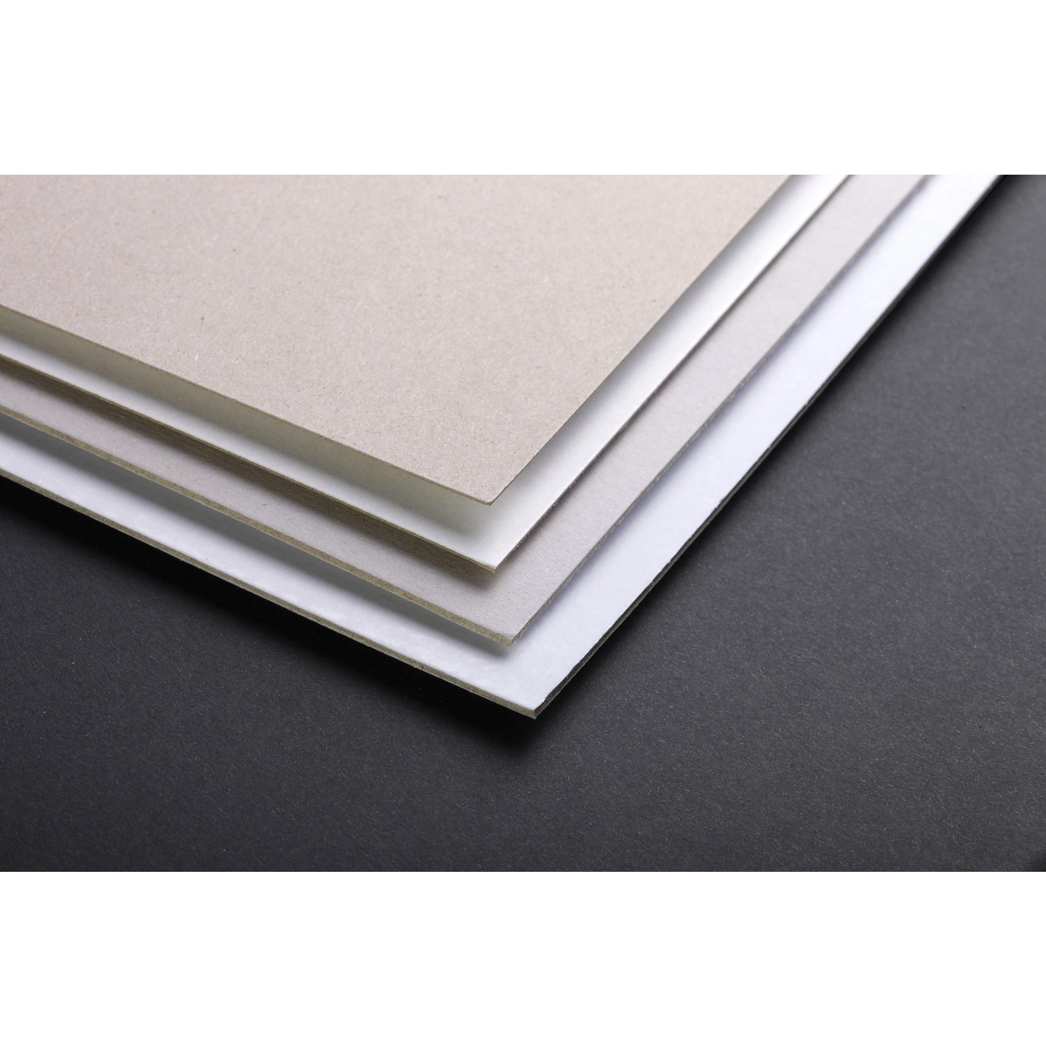 CLAIREFONTAINE Geschenkpapier Mittelfeiner Karton 1mm 50x65cm, 600g 10 Bogen Weiß & Grau 93990C, Karton