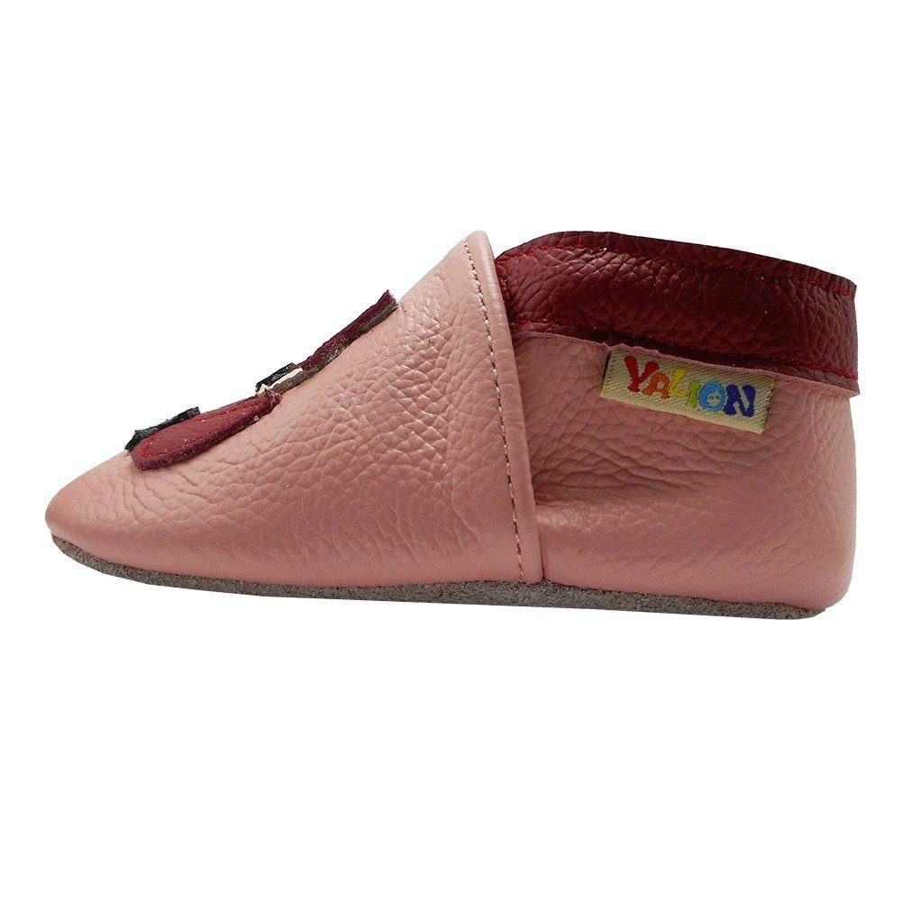 Krabbelschuh Rosa Fuchs Lauflernschuhe Hausschuhe Lederpuschen Leder Weiche Yalion