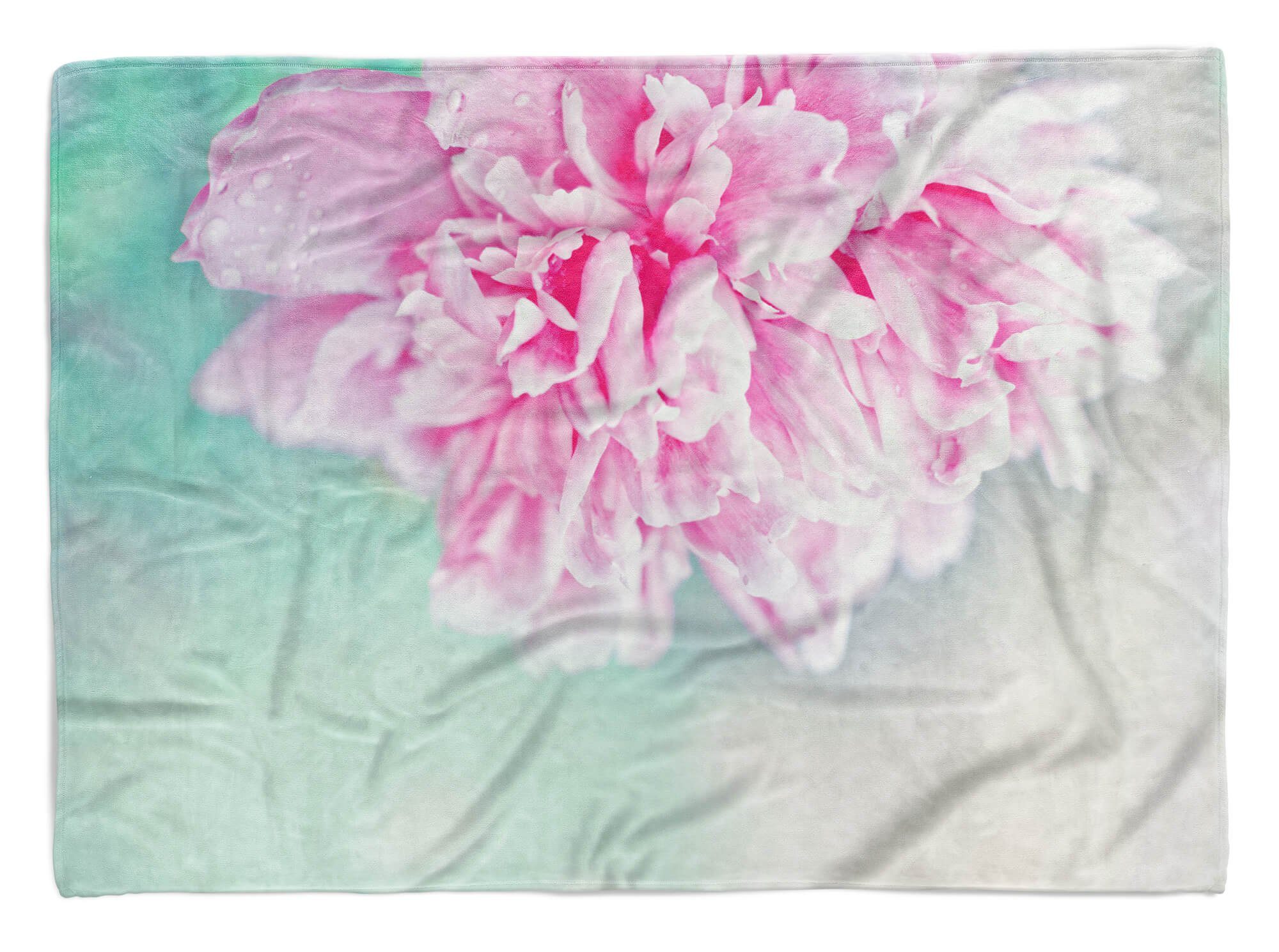 Sinus Art Handtücher Handtuch Strandhandtuch Saunatuch Kuscheldecke mit Fotomotiv Blüte Kunstvoll Sc, Baumwolle-Polyester-Mix (1-St), Handtuch