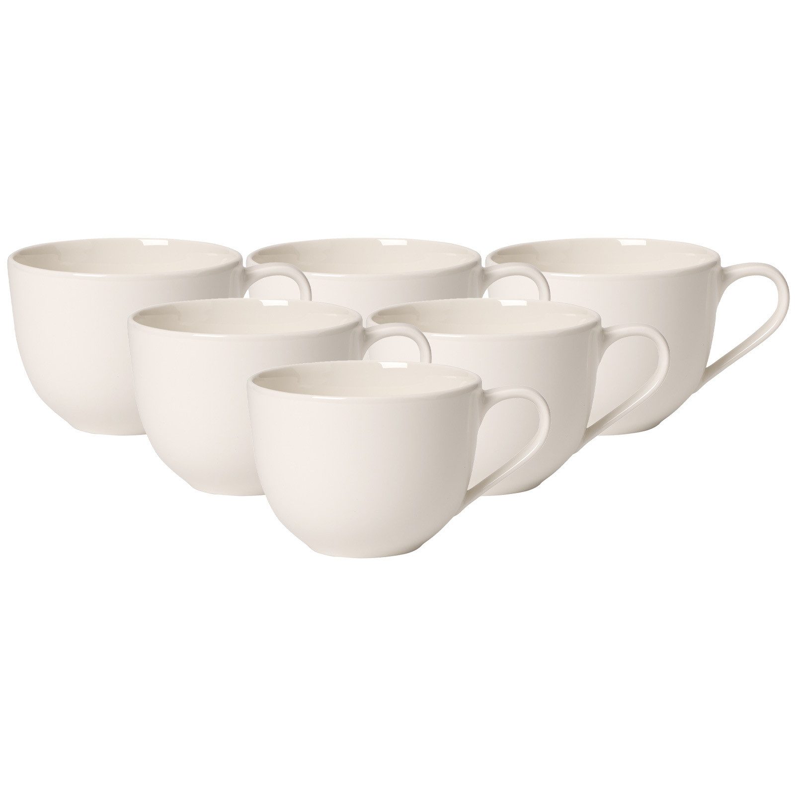 Villeroy & Boch Tasse For Me Kaffeetassen 160 ml 6er Set, 6-tlg., Porzellan
