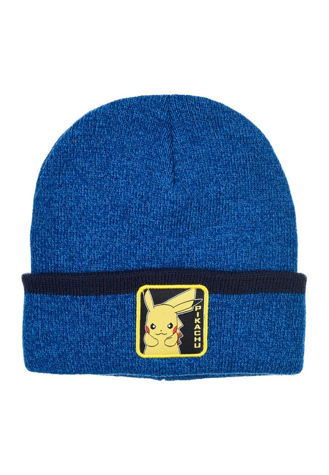 POKÉMON Beanie Kinder Beanie Jungen Mütze Pikachu Wintermütze Strick