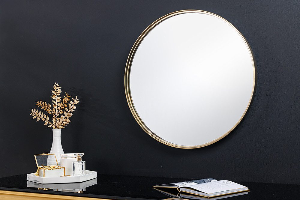 riess-ambiente Wandspiegel PORTRAIT 50cm gold (Einzelartikel, 1-St), Flur · Metall · Rahmen · rund · Handmade · Schlafzimmer · Design