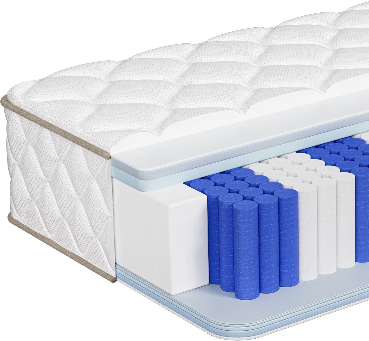 Taschenfederkernmatratze Matratze 7-Zonen Federkernmatratze H3 orthopädische matratze, Adormii, 22 cm hoch, (Federkernmatratze mit Spannbettlaken, 10-Sichten Atmungaktive Material EU-Qualitätszertifizierung), Matratze 90x200 cm oder 140x200 cm, für Kinder und Erwachsene