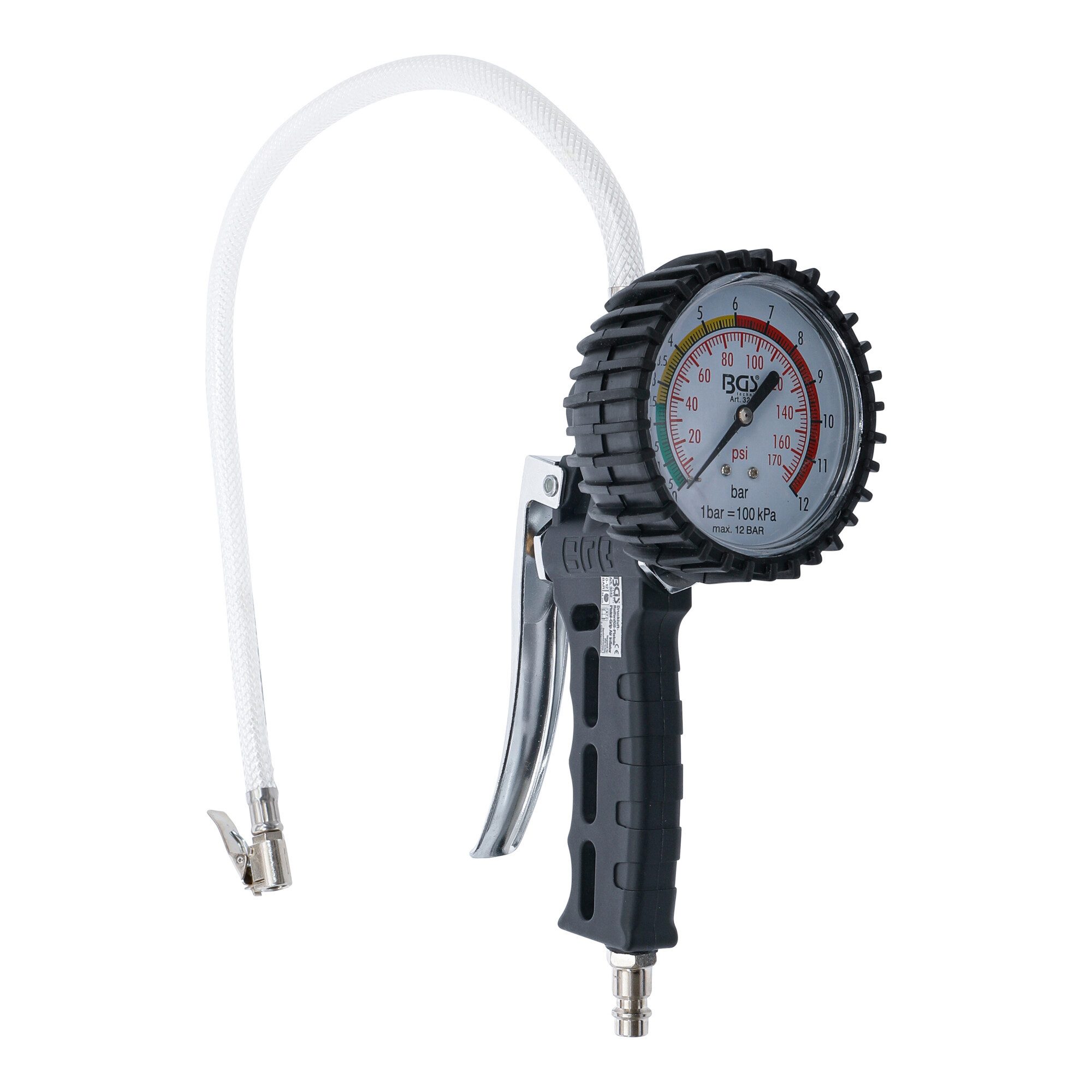 BGS technic Reifenfüllmessgerät BGS Druckluft-Reifenfüllpistole 0 - 12 bar