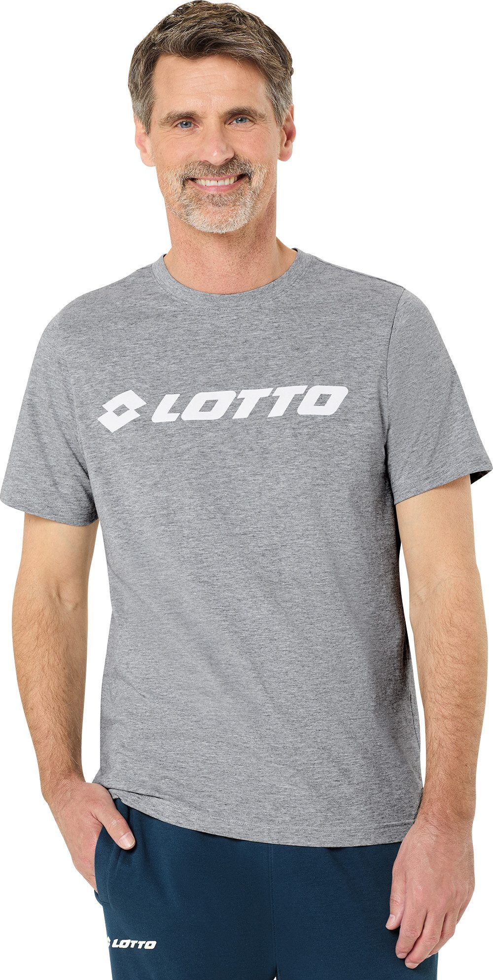 Lotto Kurzarmshirt Atmungsaktiv, pflegeleicht und formstabil aus 100% Baumwolle