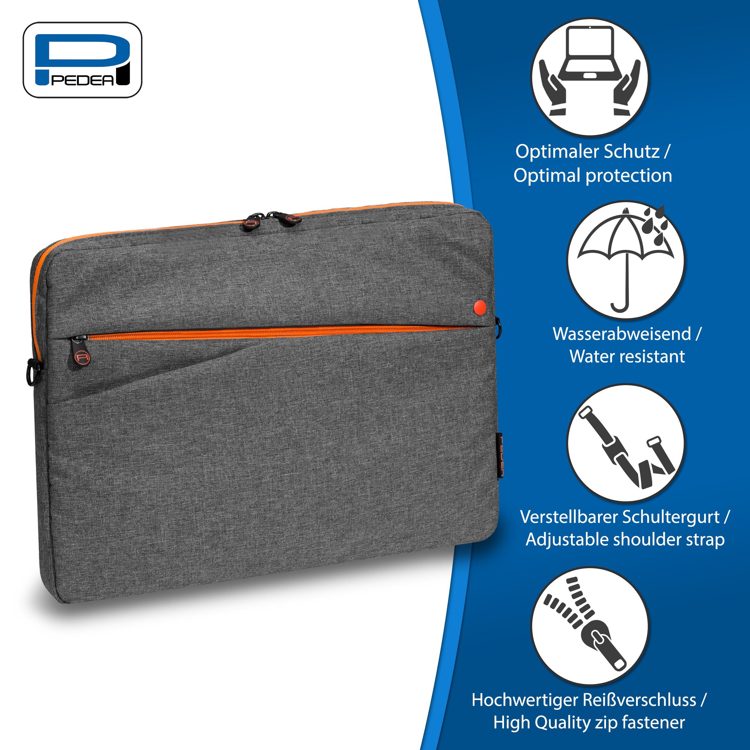 PEDEA Laptoptasche FASHION Umhängetasche mit Polsterung 13,3 / 15,6 / 17,3 günstig online kaufen