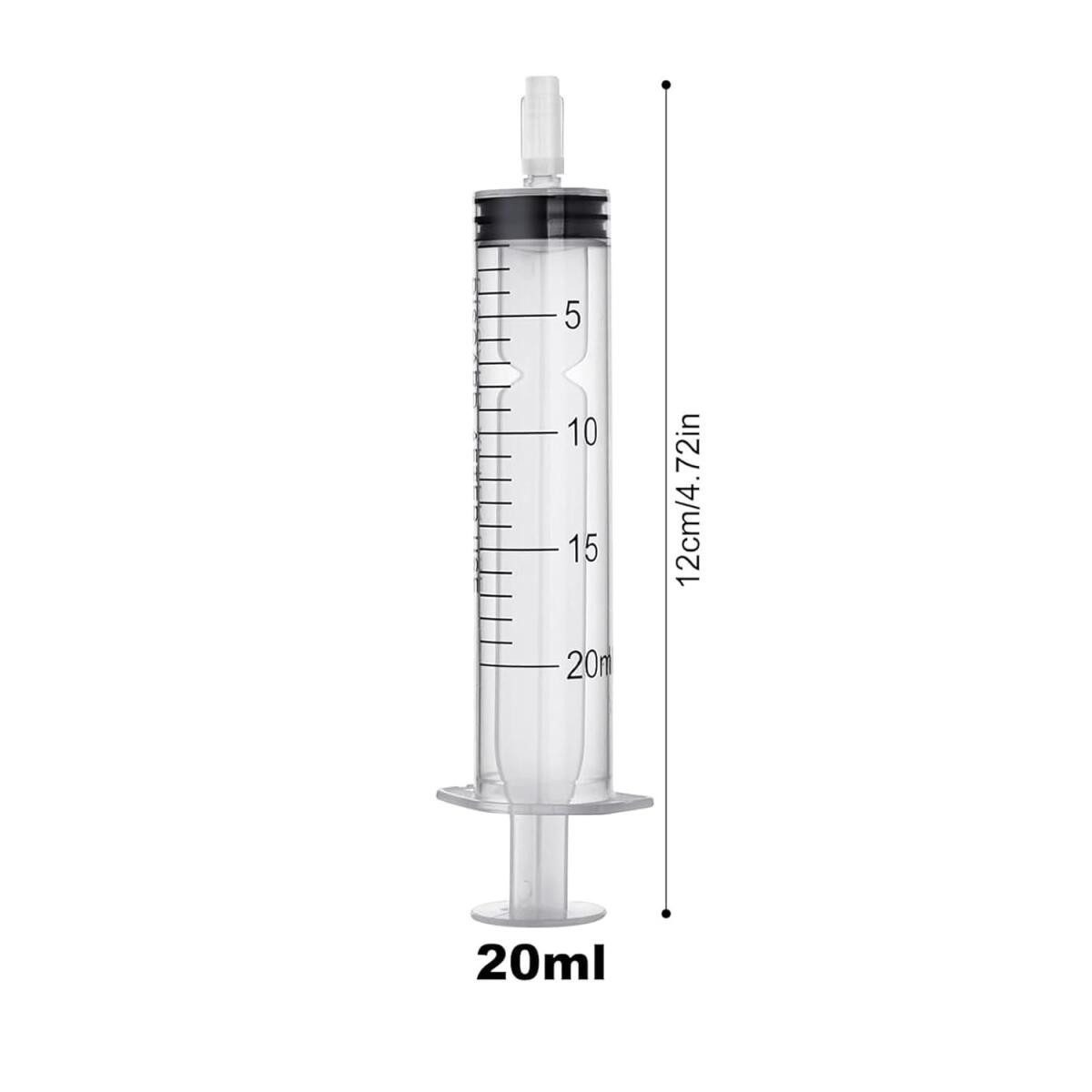 FELIXLEO Absaugspritze 20ml Spritze mit Deckel Kunststoff Spritzen für Öl Haustier, (100-St)