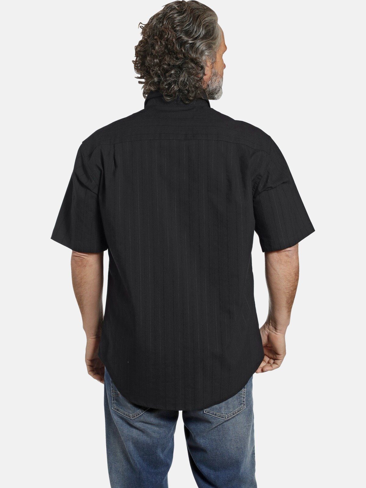 Jan Vanderstorm Kurzarmhemd JORMA mit Streifenmuster günstig online kaufen