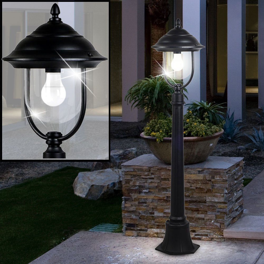 Außen-Stehlampe, LED Laterne Garten FERNBEDIENUNG etc-shop DIMMBAR Smart LED RGB Wege Sockel Leuchte