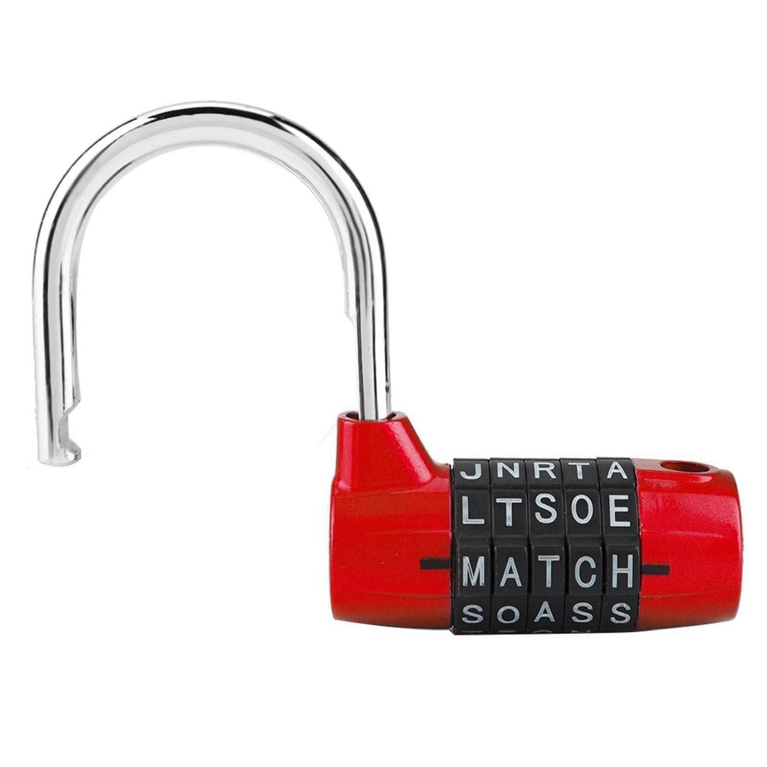 LuxusKollektion Vorhängeschloss Zahlenschloss 5-stellig Rot Outdoor Robust