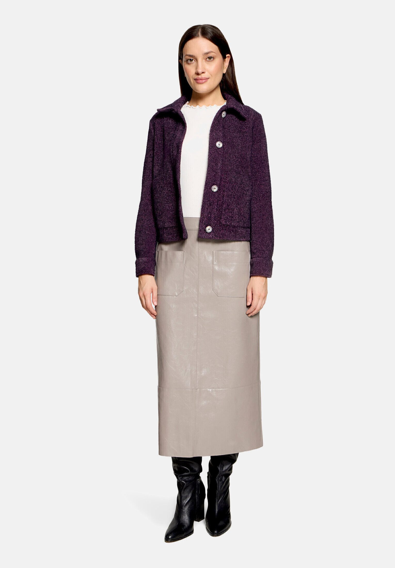 Cartoon Jackenblazer Damen mit aufgesetzten Taschen