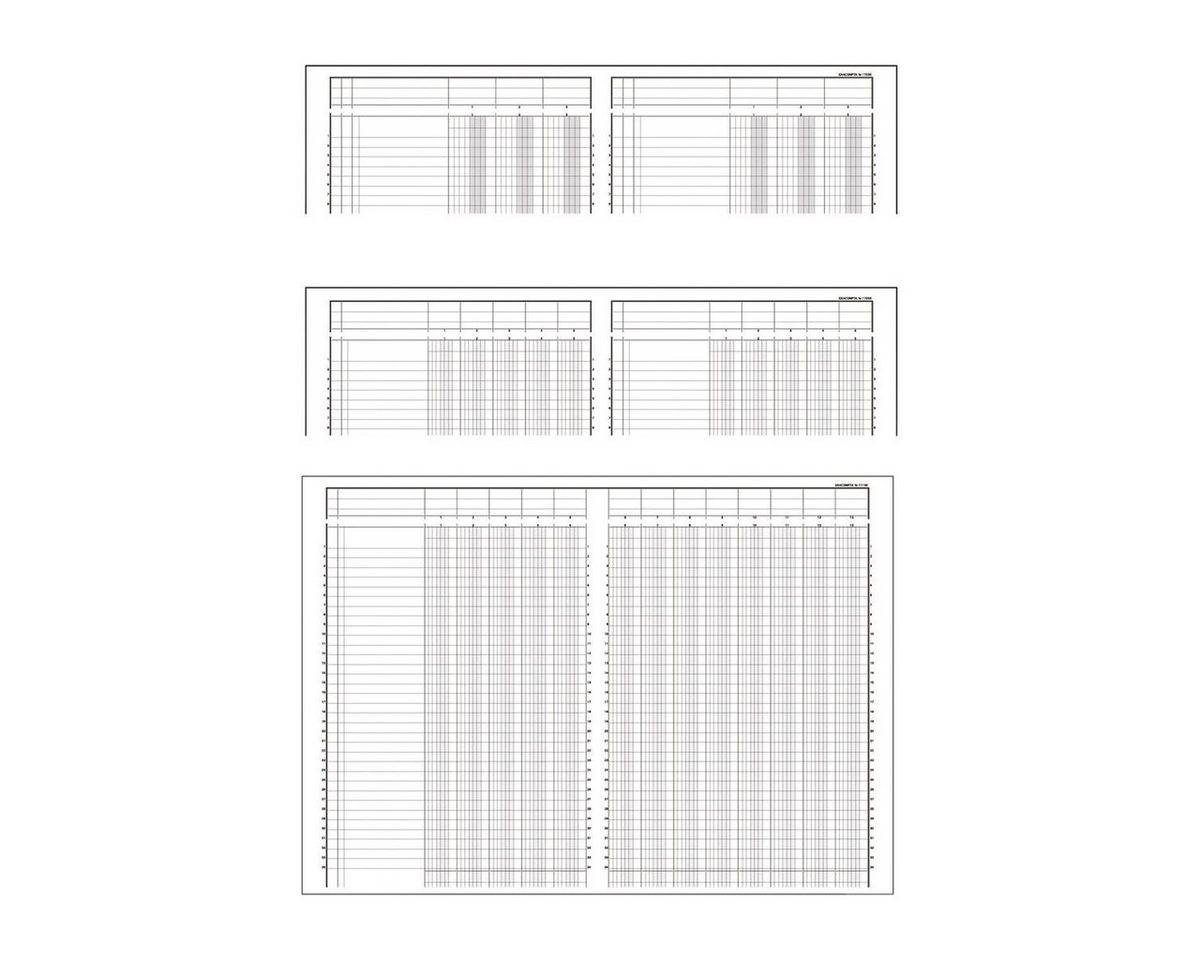 Thumbnail - EXACOMPTA Formularblock EXACOMPTA 17100E EXACOMPTA Spaltenbuch DIN A4, 10 Spalten auf 2 Seiten