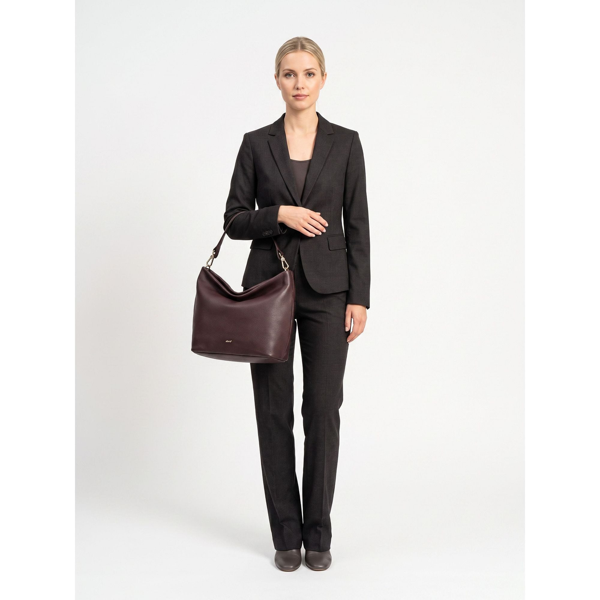 Abro Schultertasche Ebony, Leder