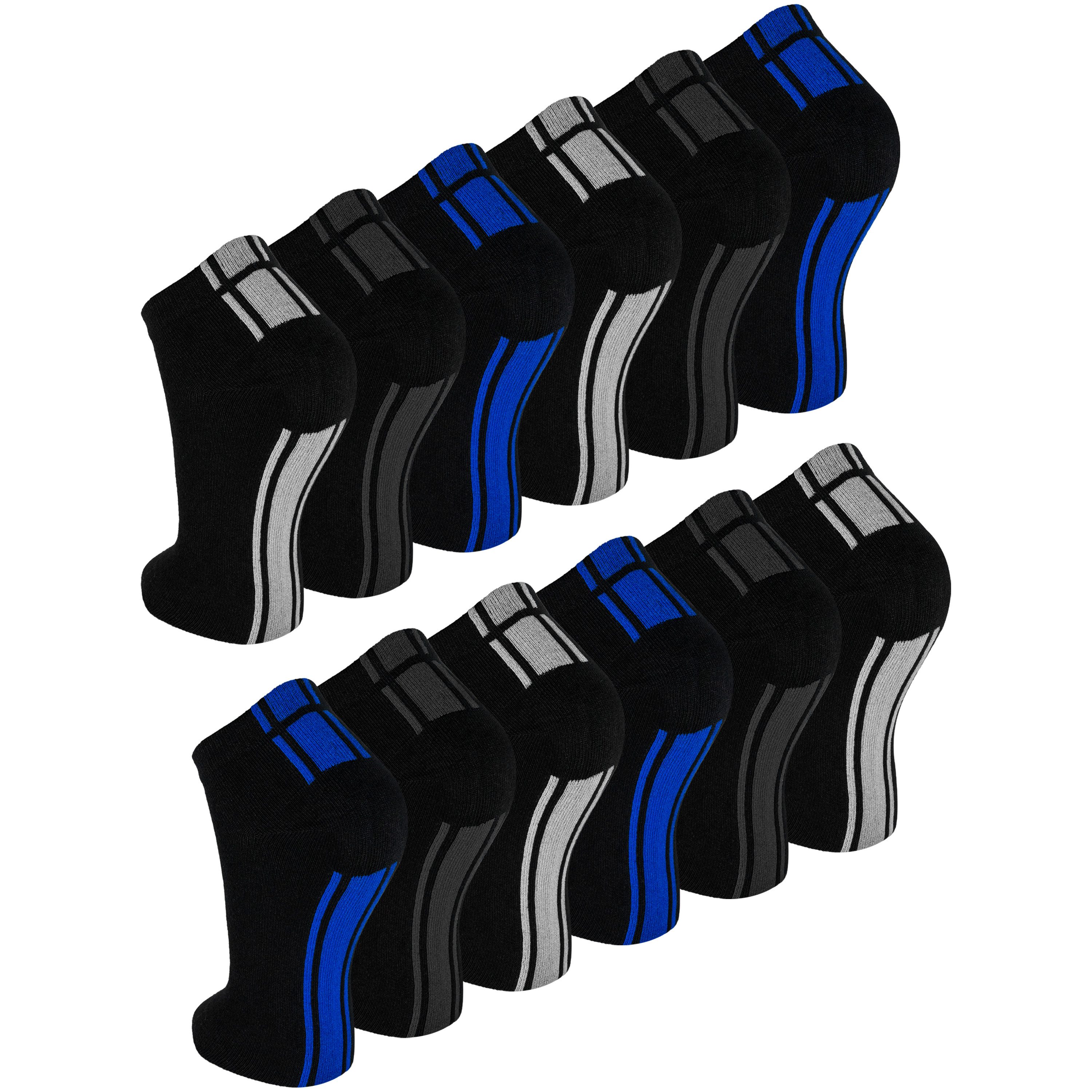 TEXEMP Sneakersocken 12 Paar Sneaker Socken Sport Freizeit Damen Herren Socken Baumwolle (Packung, 12-Paar, 12 Paar)