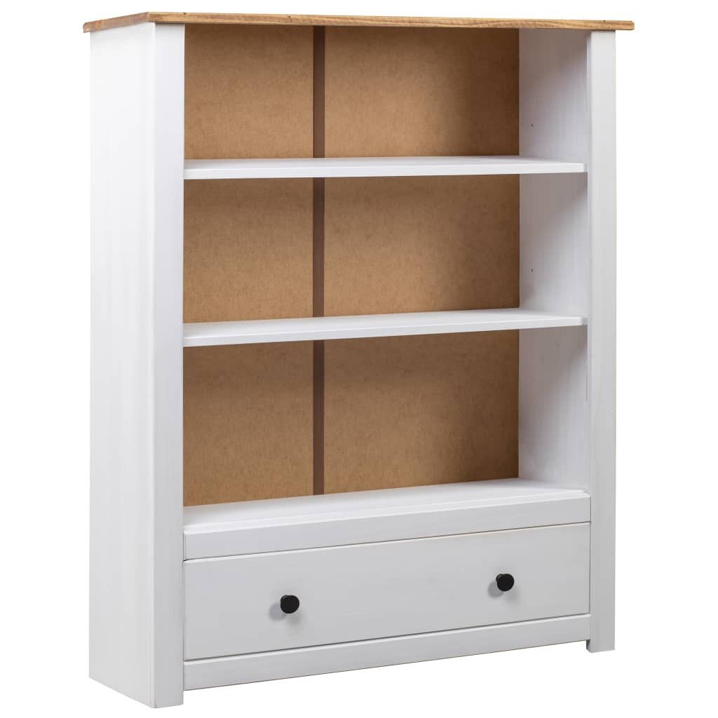 vidaXL Bücherregal NA Bücherregal Weiß 80x35x110 cm Massivholz Vintage Stil für Ihr Zuhau