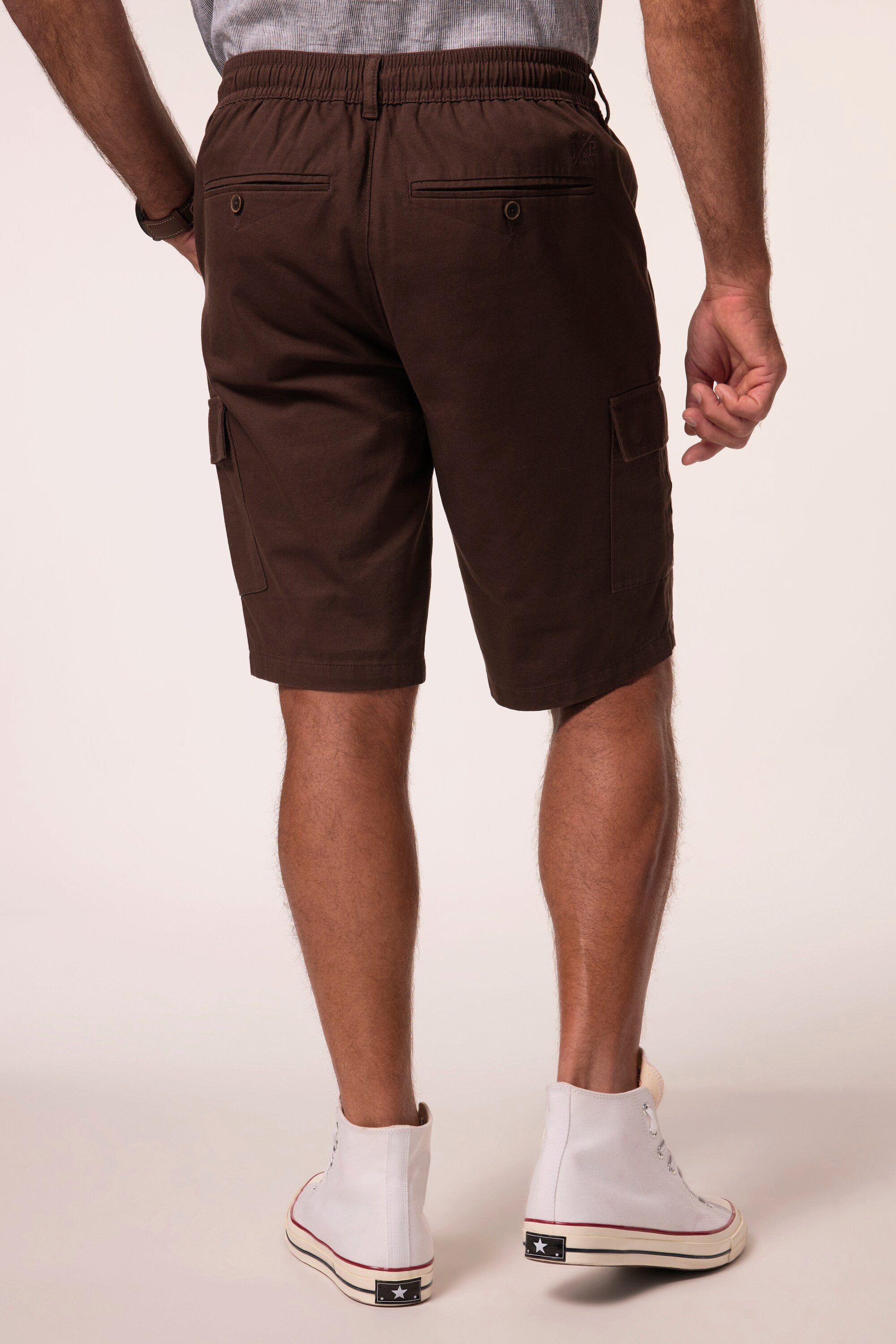 JP1880 Bermudas Bermuda Leinenoptik Cargotaschen Elastikbund