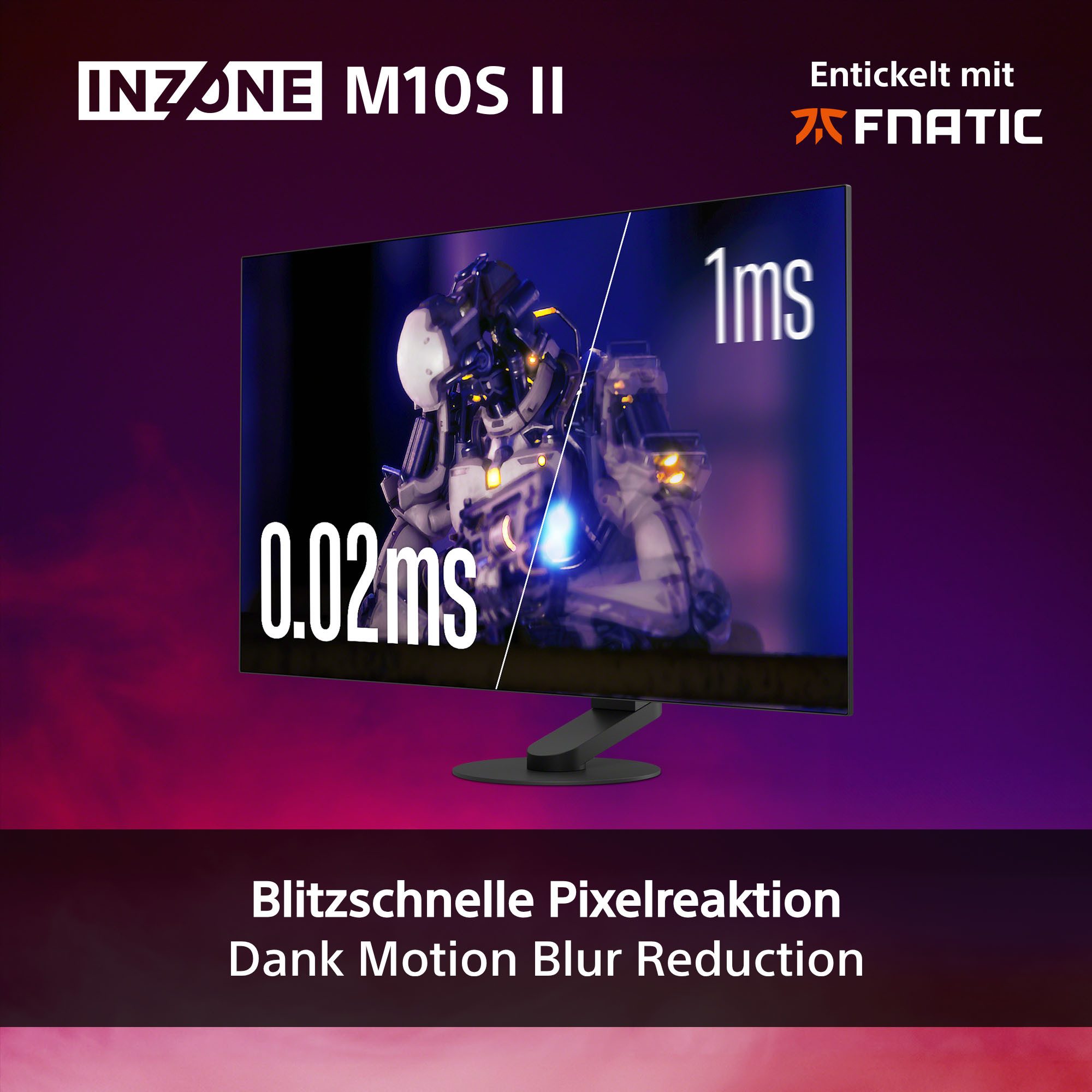 Sony INZONE M10S II Gaming-Monitor (67 cm/27 ", 2560 x 1440 px, QHD, 0,02 ms Reaktionszeit, 540 Hz, OLED, SDM-27Q102)