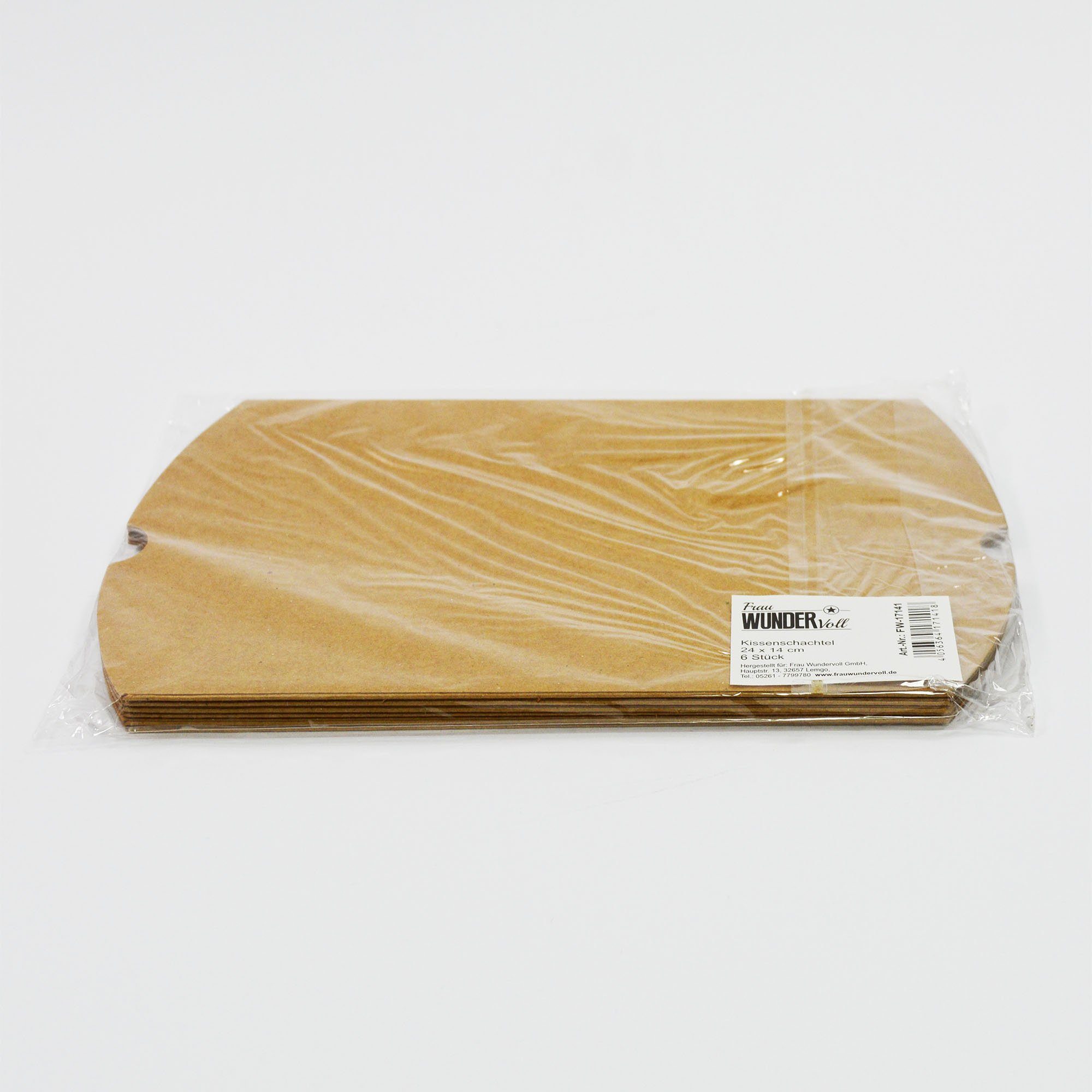 Kissenverpackungen Kissenschachteln 12 (flach) Frau Papierdekoration WUNDERVoll 24 Pillow 14 natur cm x