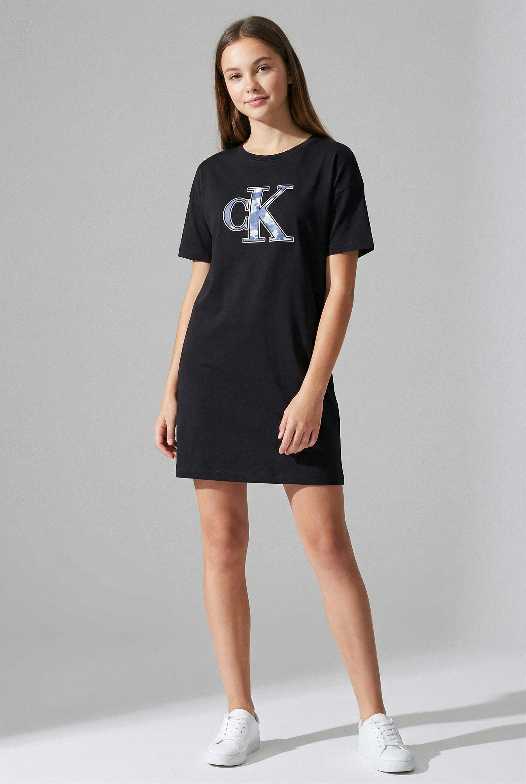 Calvin Klein Jeans Shirtkleid TEE SHIRT DRESS LOGO PLACEMENT für Kinder bis 16 Jahre
