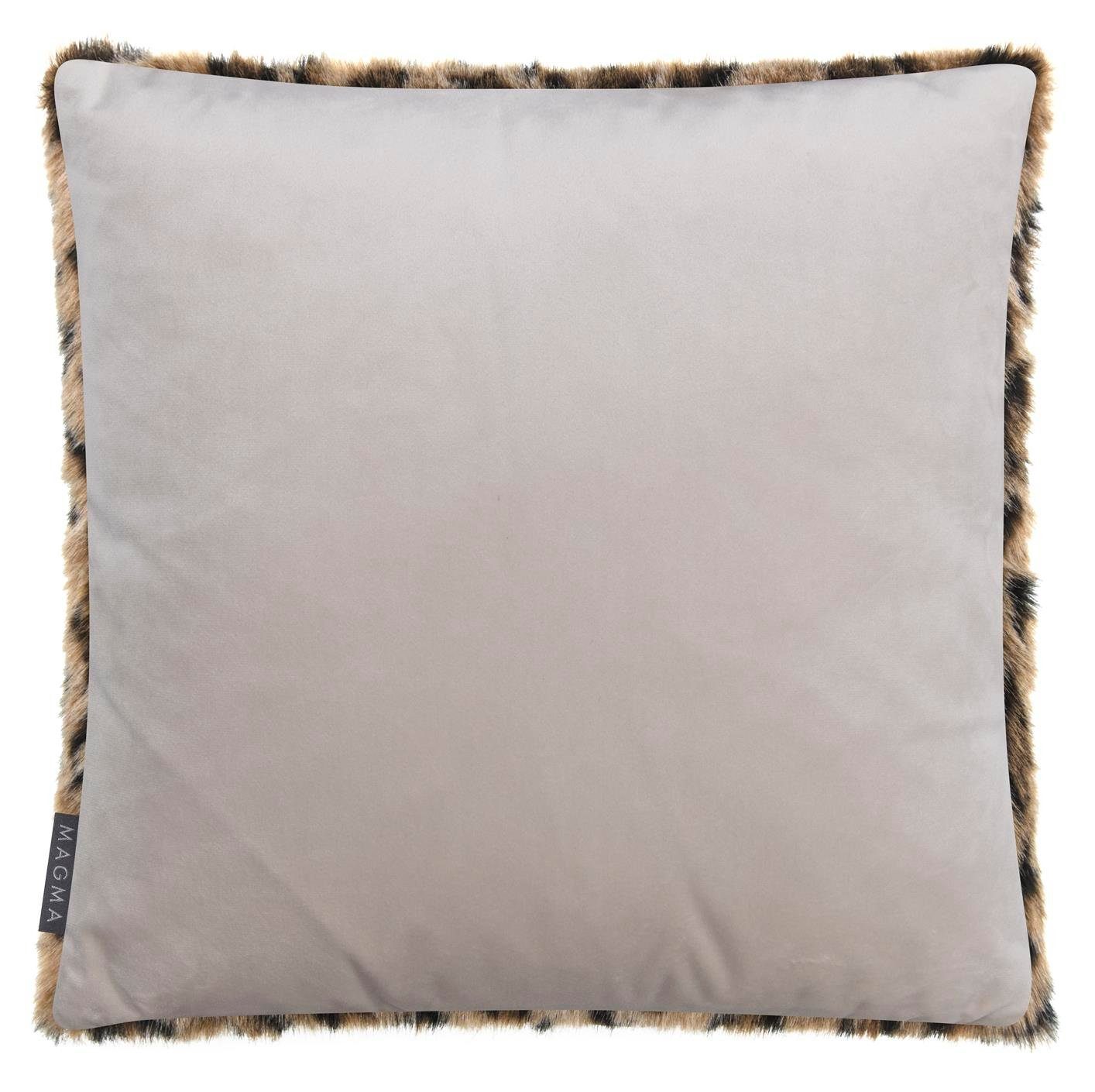 Nerz, Pelzimitat kuschelig Heimtex Braun weich Magma 40x40cm Kissenhülle Beige Schneeluchs Skins Leopard