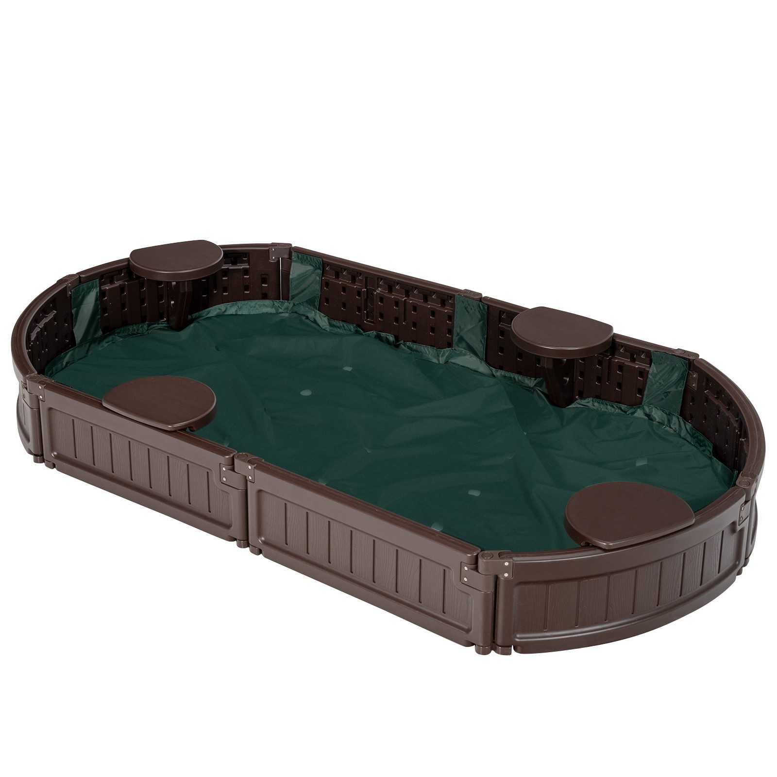COSTWAY Sandkasten Sandbox, Sandkiste, mit wasserdichtem Deckel